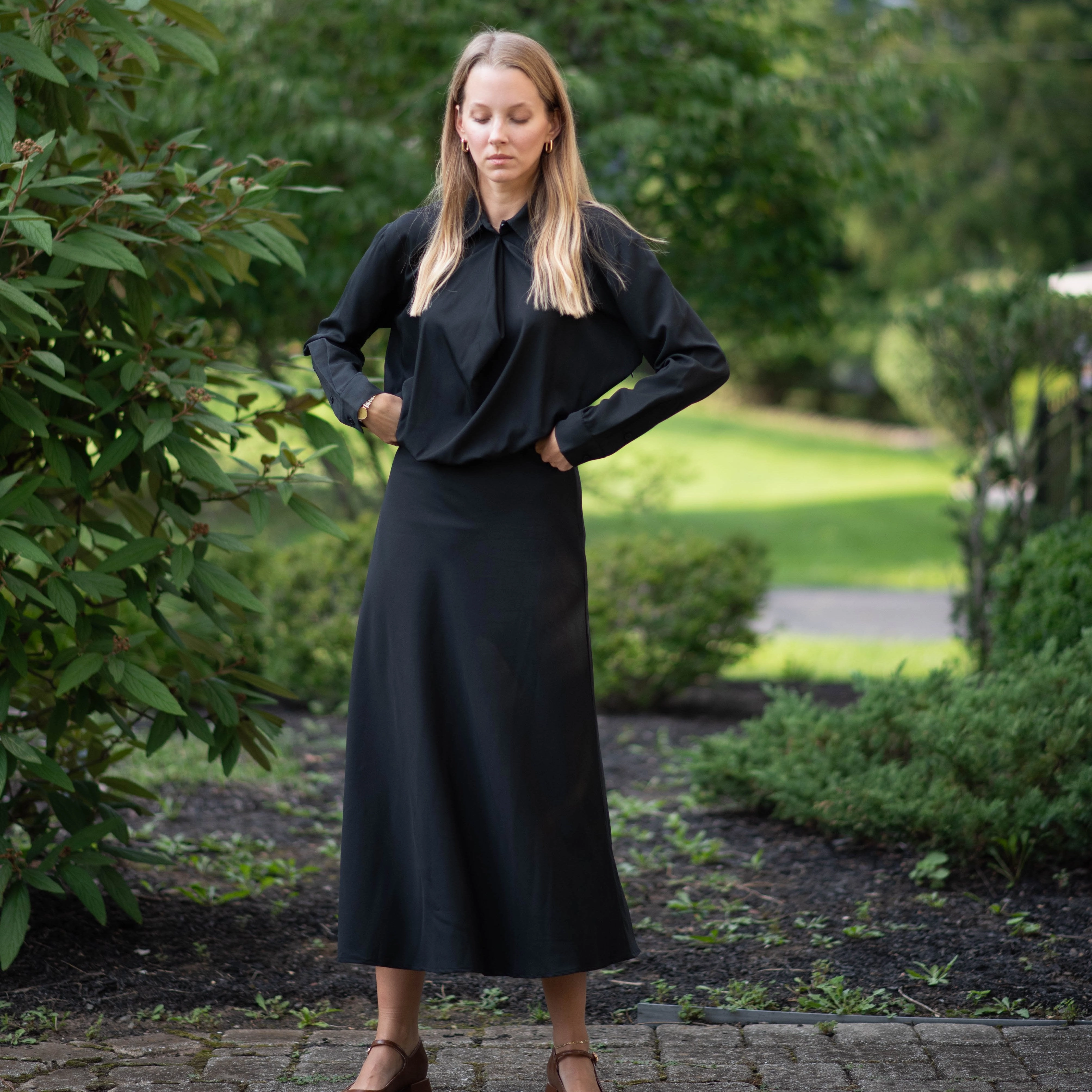 Layered Look Seamless-Look Leah Dress [Final Sale]