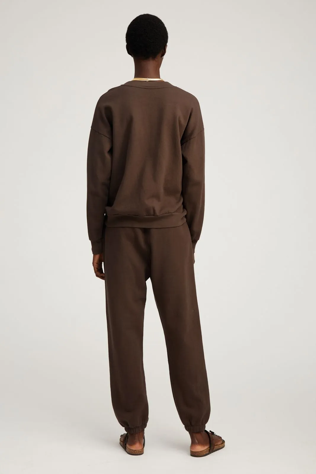 Americano Cotton Heart Sweatpants DoubleNeedle Stitching ButtonFront