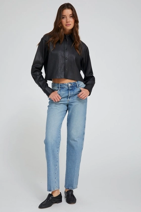 Distressed finish Paradis Slim Boyfriend Denim