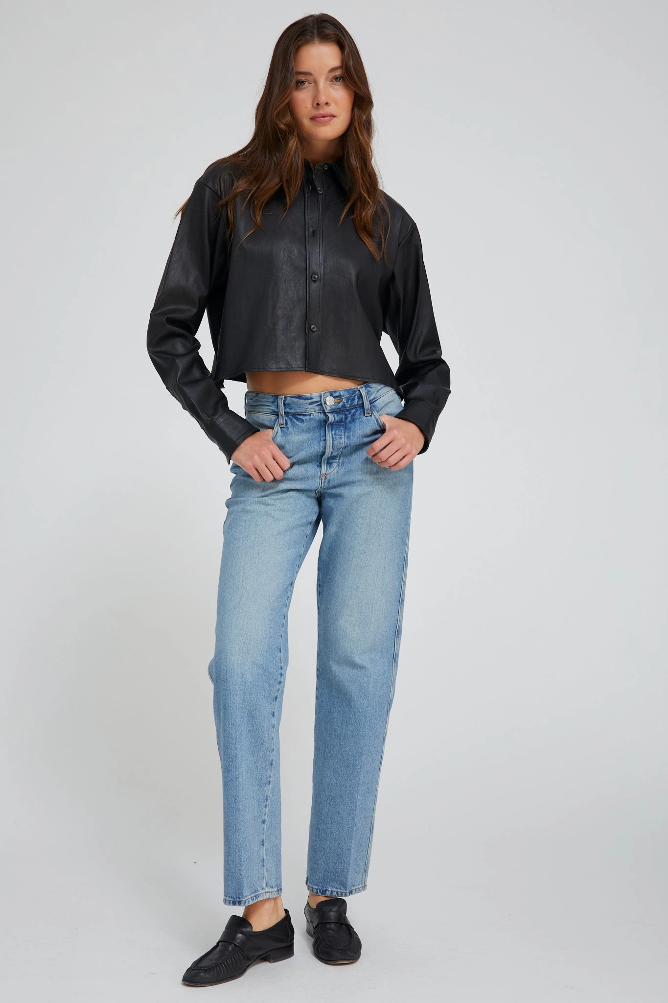 Distressed finish Paradis Slim Boyfriend Denim