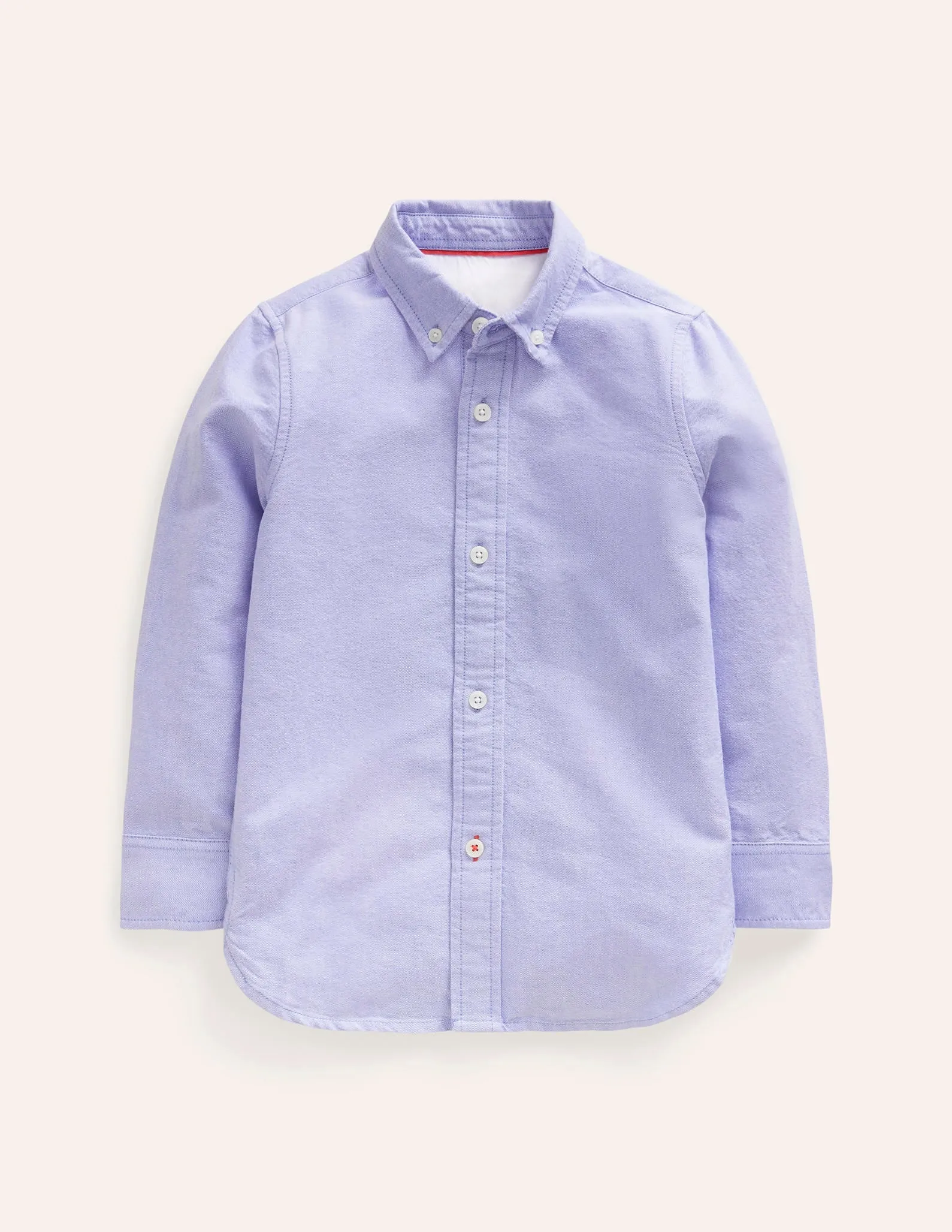 Long Sleeve Tee Oxford Shirt-Blue Oxford