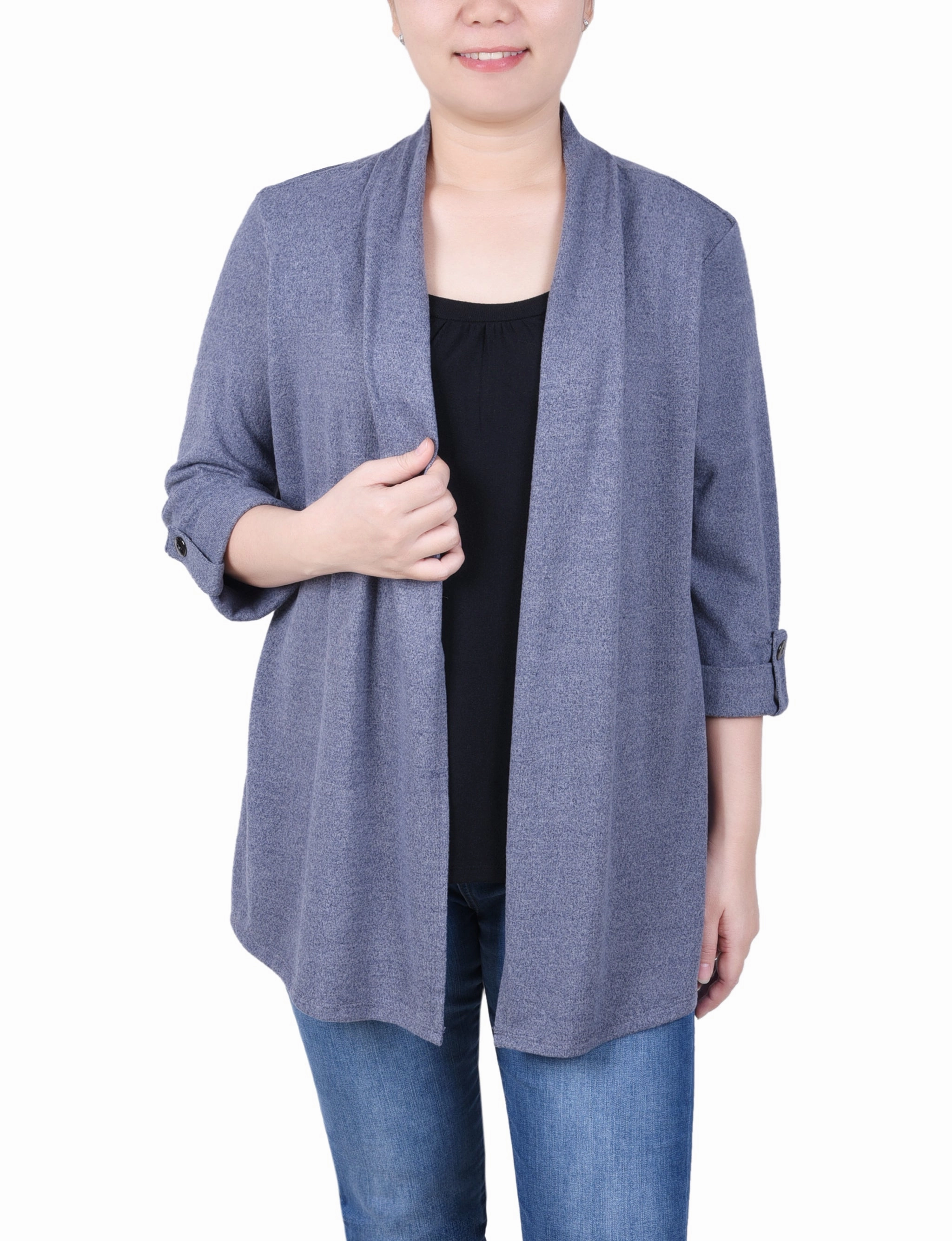 Petite 3/4 Sleeve Two In One Top Water resistant coating