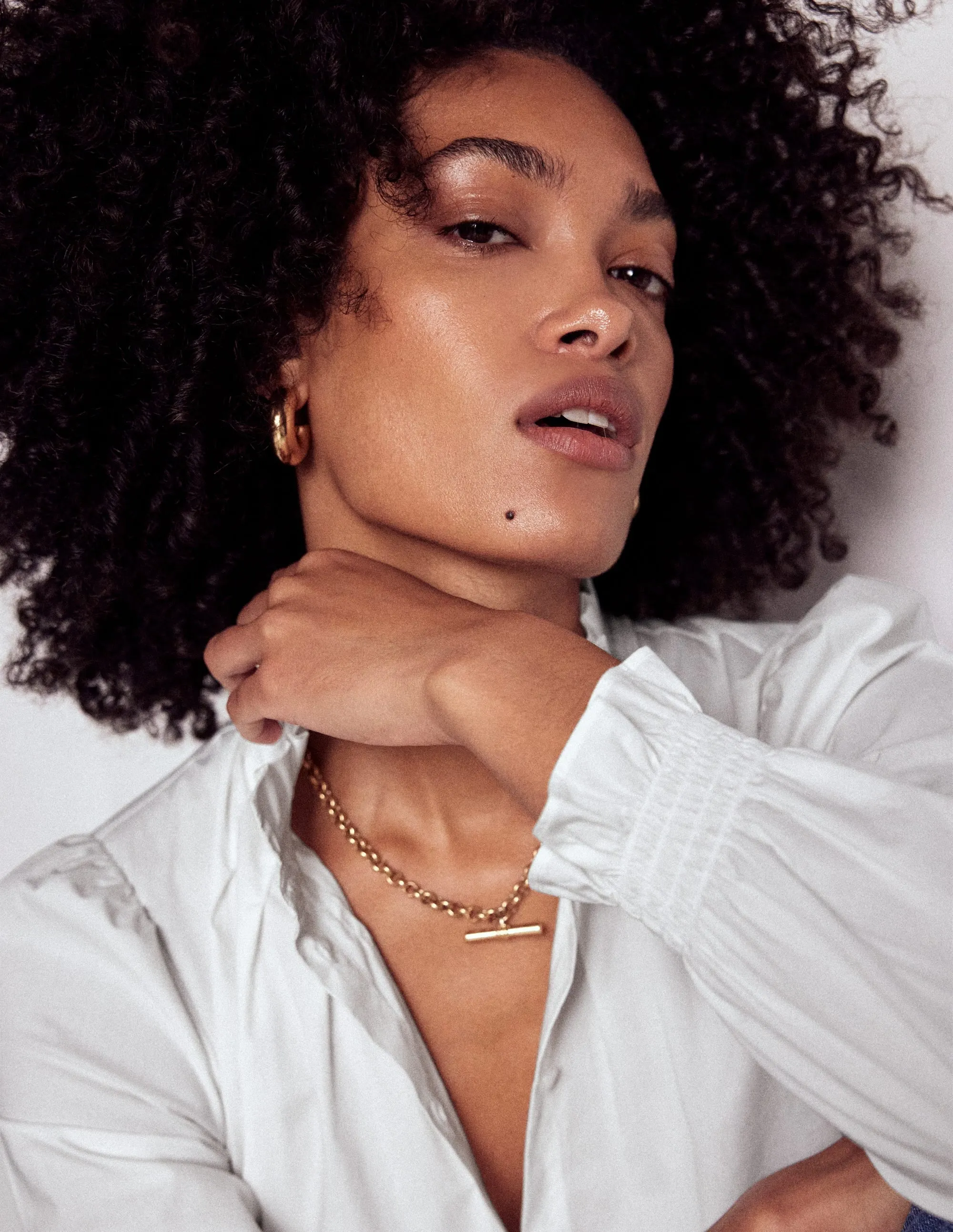 UVProtective Coating Tapered Side Panels Lorna Pleated Cotton Top-White