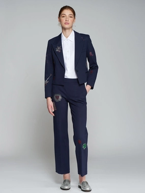 ExtendedSizeRange Martina Strass Trouser in Navy Punto
