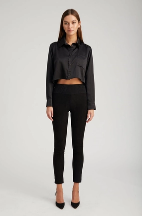 Black Suede Ankle Squat Proof Summer Wear Body Shaping Travel Enthusiast