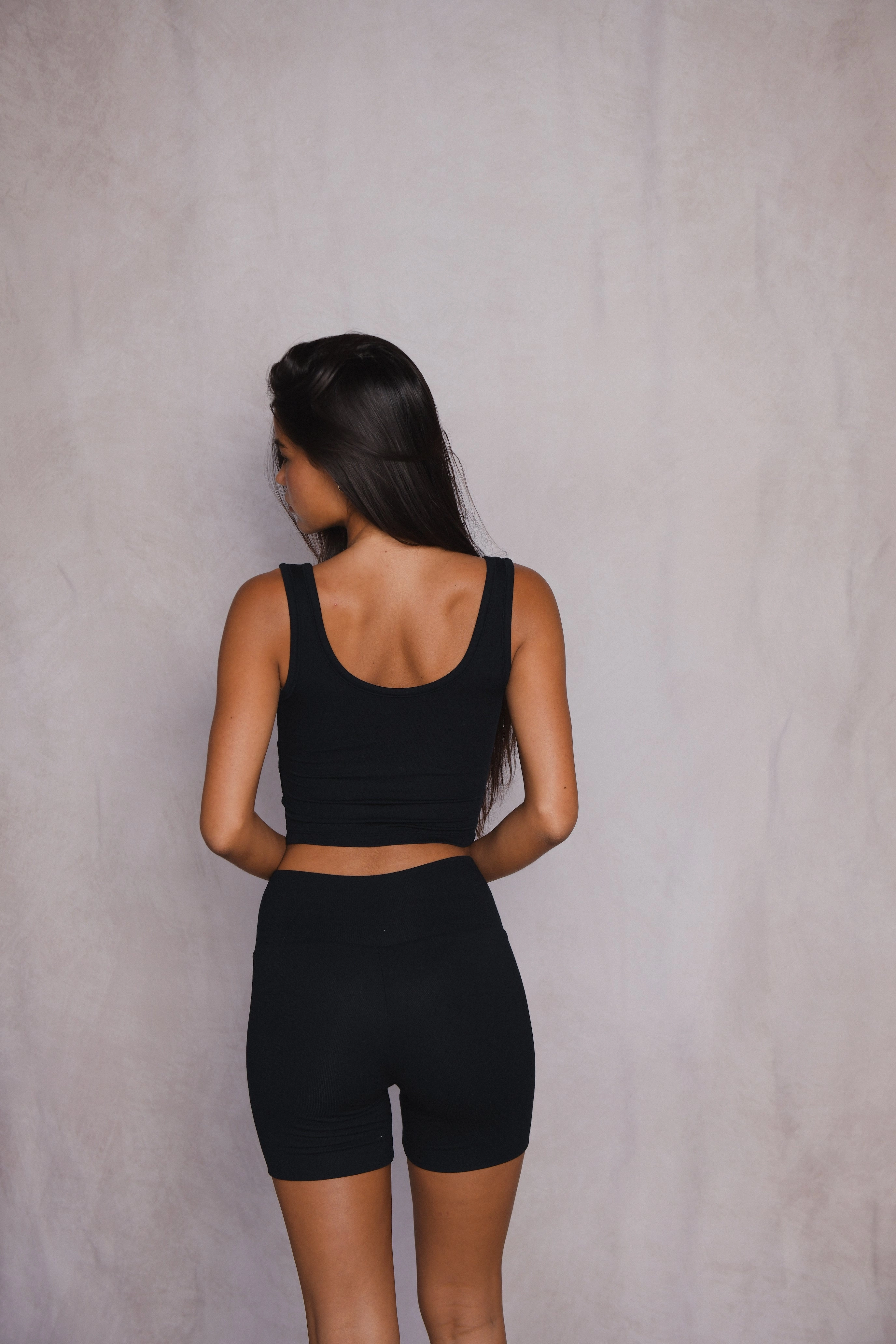 Baby Ribbed Bike Short - Black Flexible Cut Reinforced Stitching