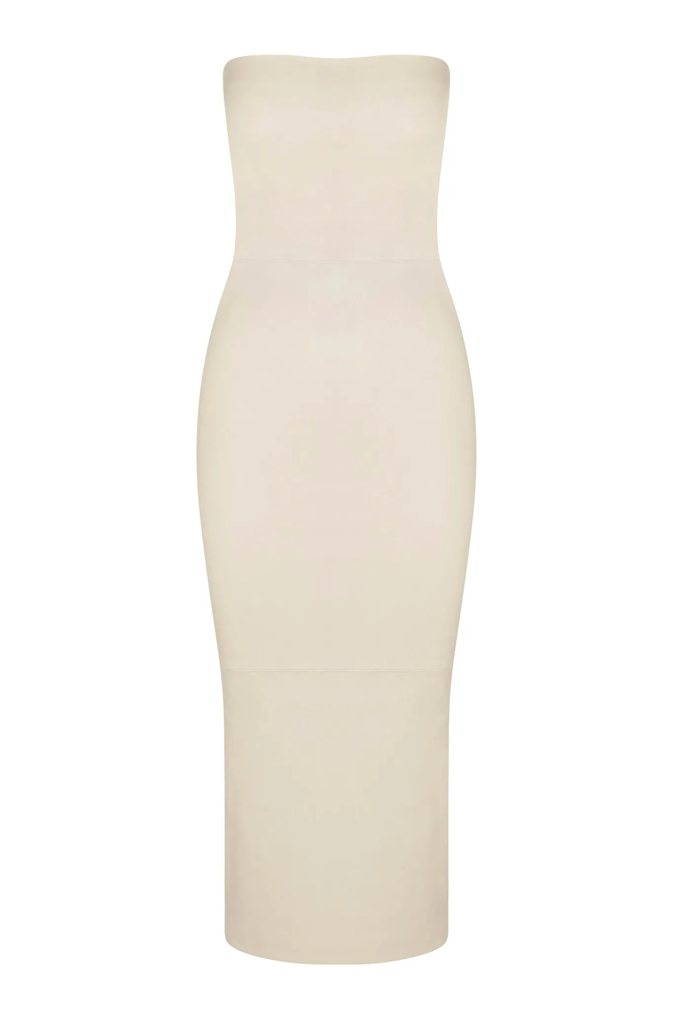 Alabaster Leather Tube Dress Year Rounder