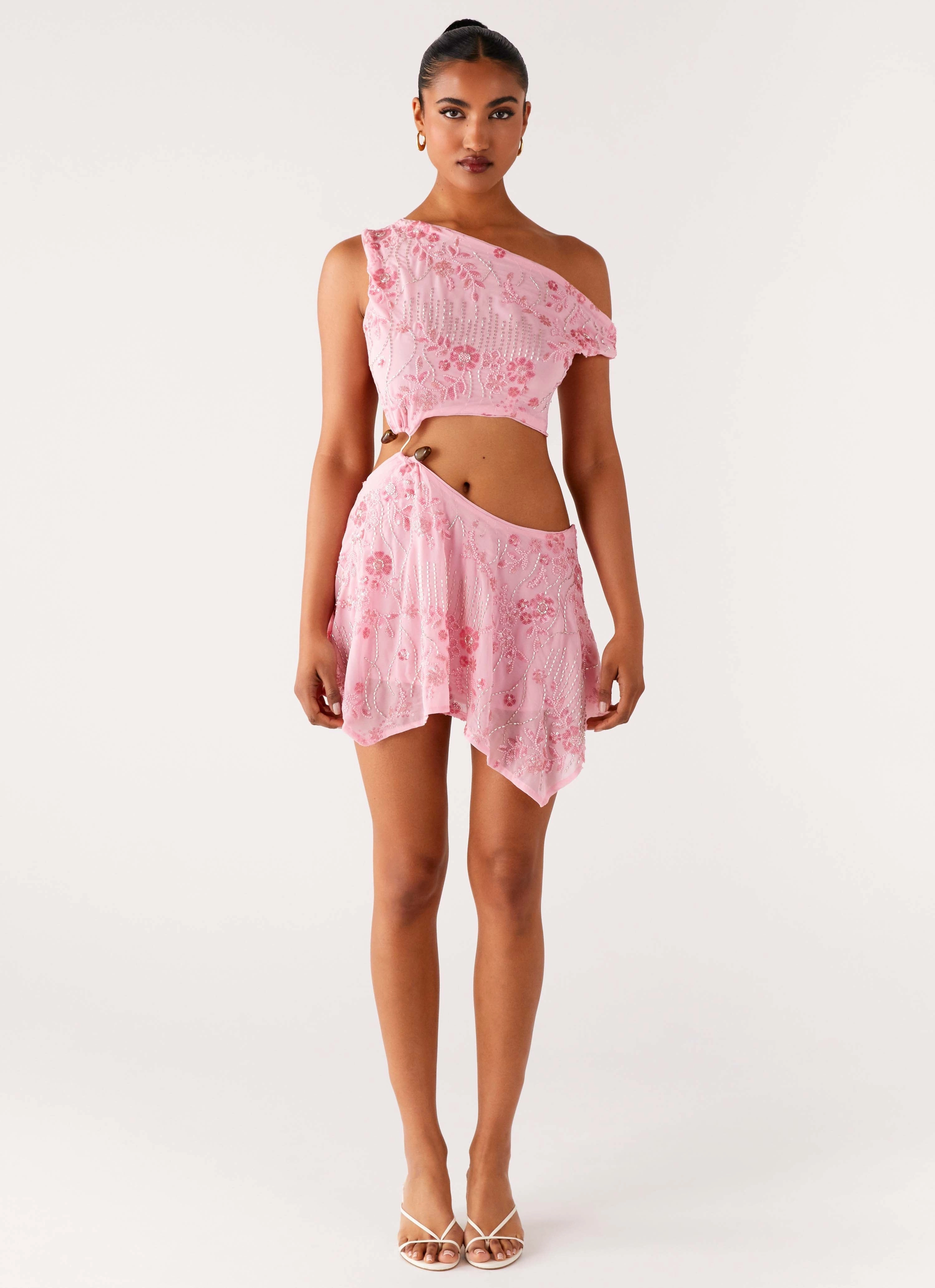 Aletta Sequin Mini Dress - Pink