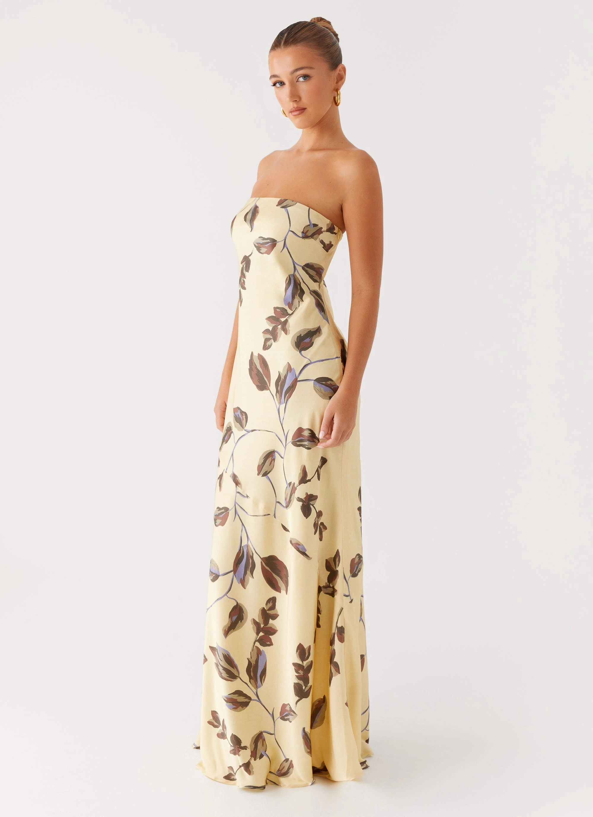 Alisa Strapless Maxi Dress - Buttercream Bliss