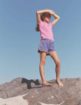 Comfy Comfort Ribbed Short Sleeve T-Shirt-Strawberry Ice