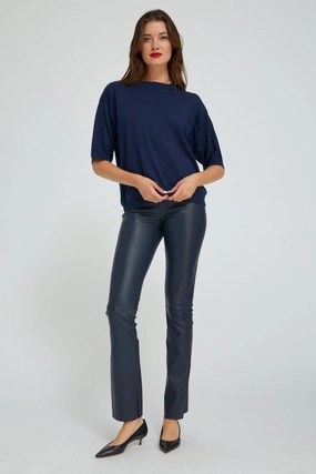 Performance Wear Midnight Leather Micro Flare