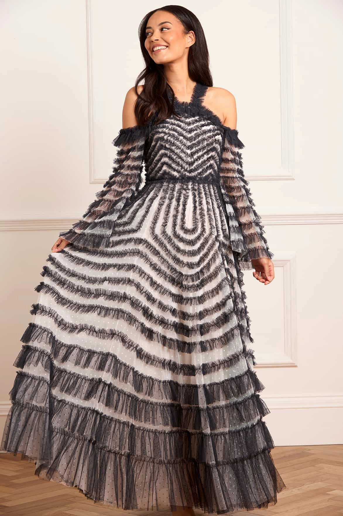 La Vie En Rose Off-Shoulder Gown Heritage-Brand Movement Feel