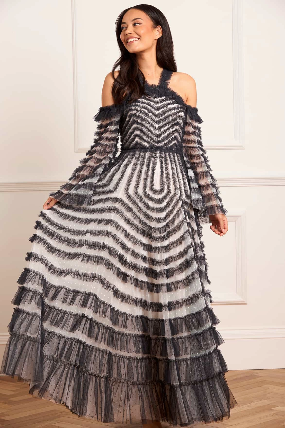 La Vie En Rose Off-Shoulder Gown Softly Structured