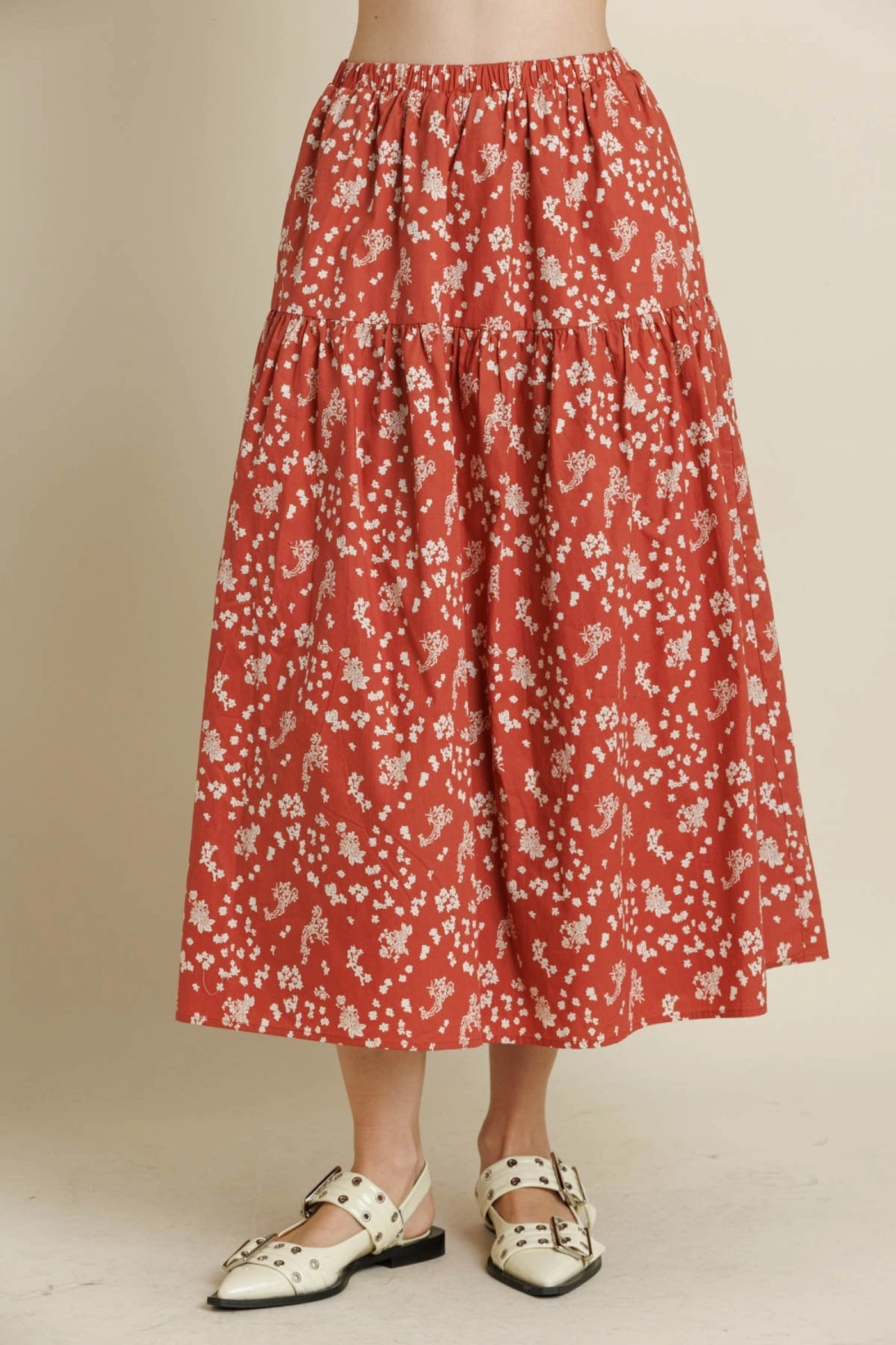 Designer Label Weighted Hem AMAYA FLORAL MAXI SKIRT