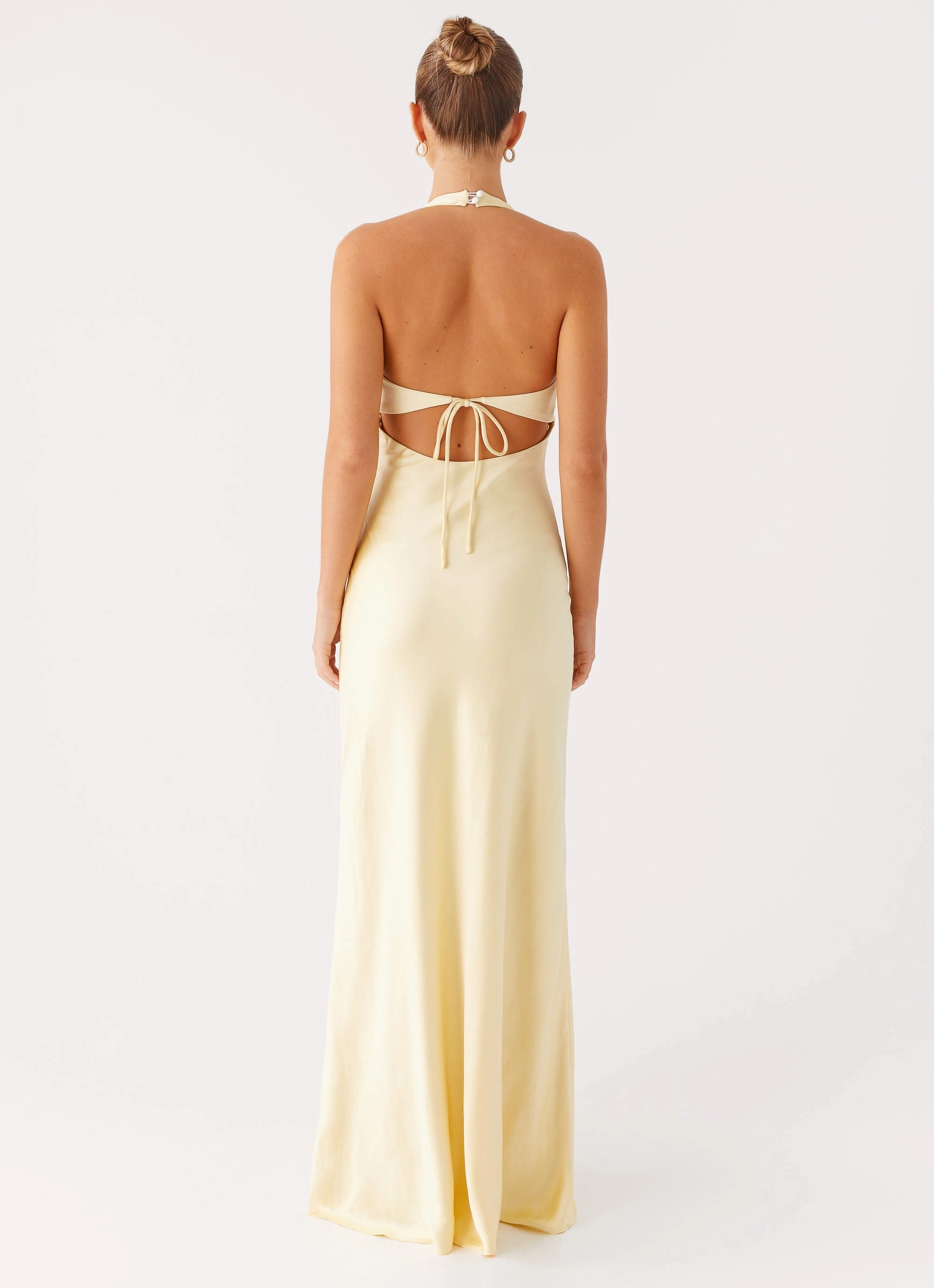 Ambre Mesh Panel Maxi Dress - Yellow