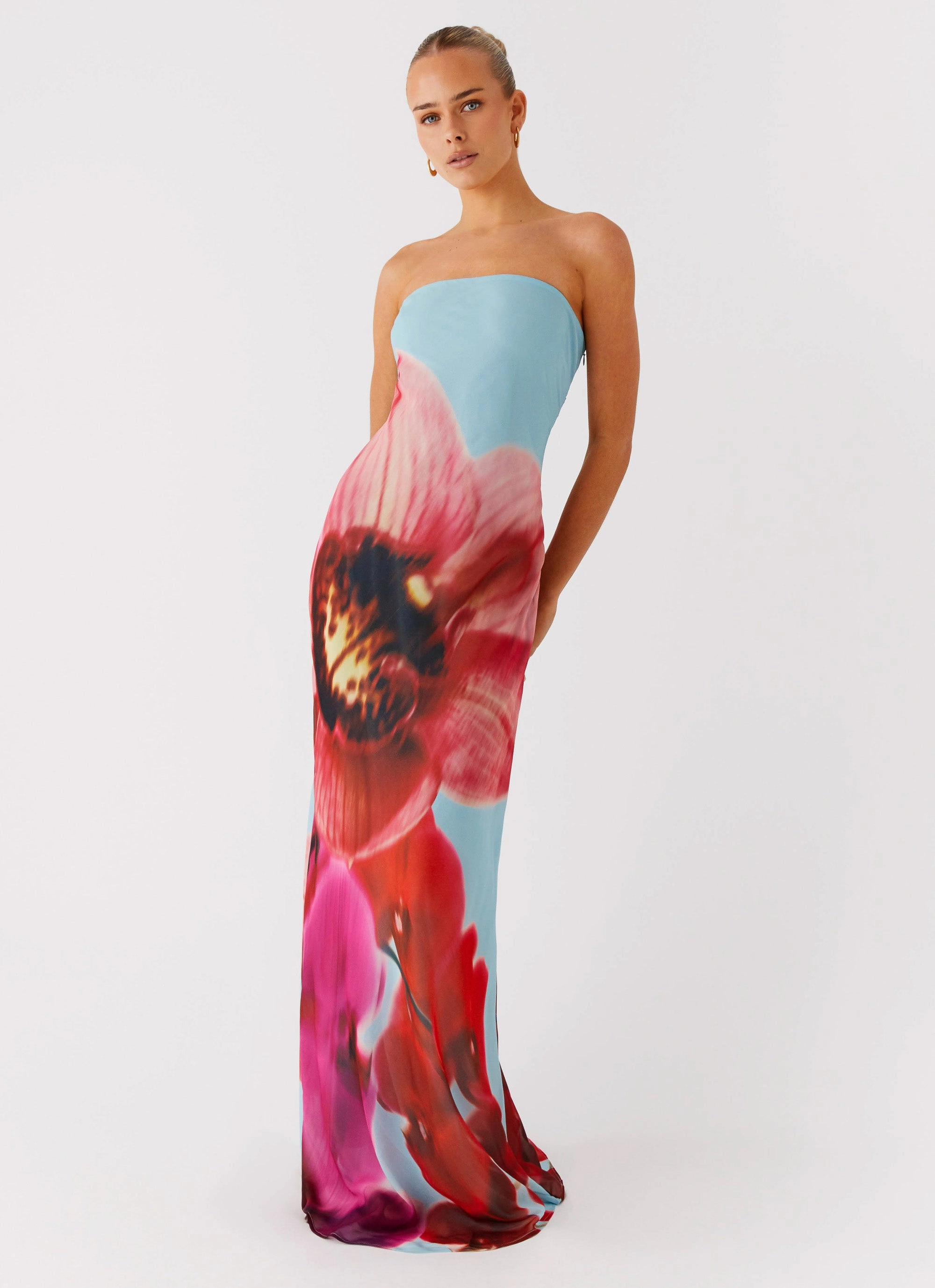 Amelle Maxi Dress - Turquoise Bloom