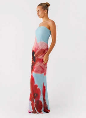 Amelle Maxi Dress - Turquoise Bloom