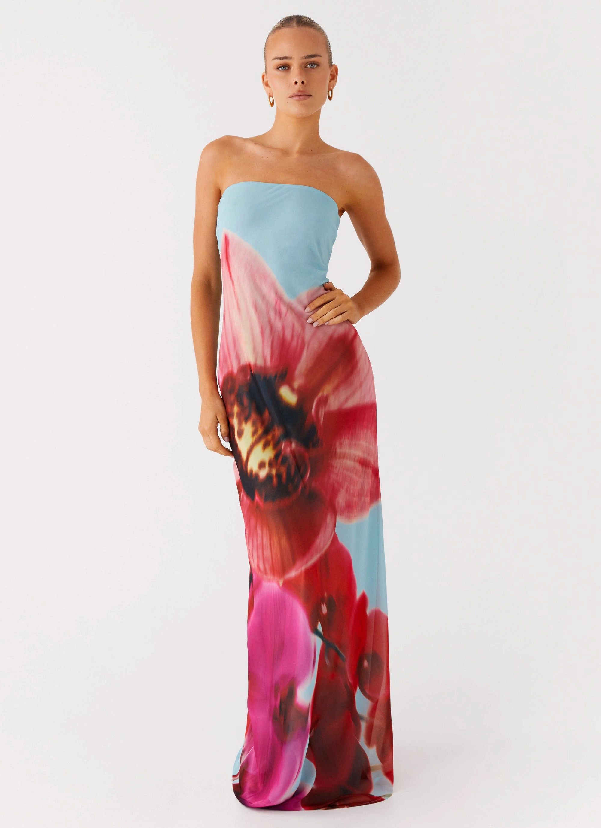 Amelle Maxi Dress - Turquoise Bloom