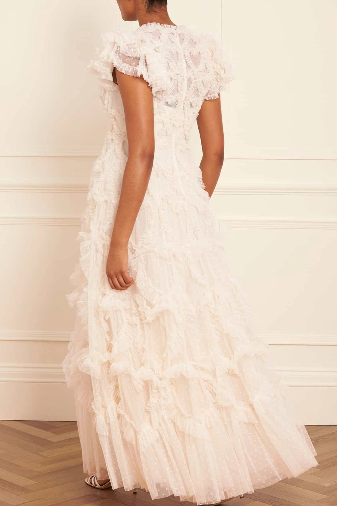 Amorette V-Neck Gown slim cut