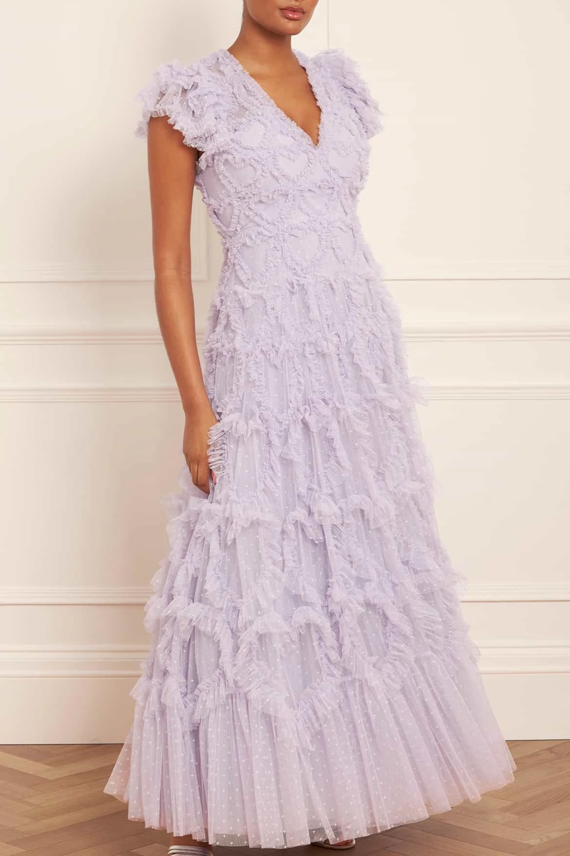 Night Ready Refined Stitch Amorette V-Neck Gown