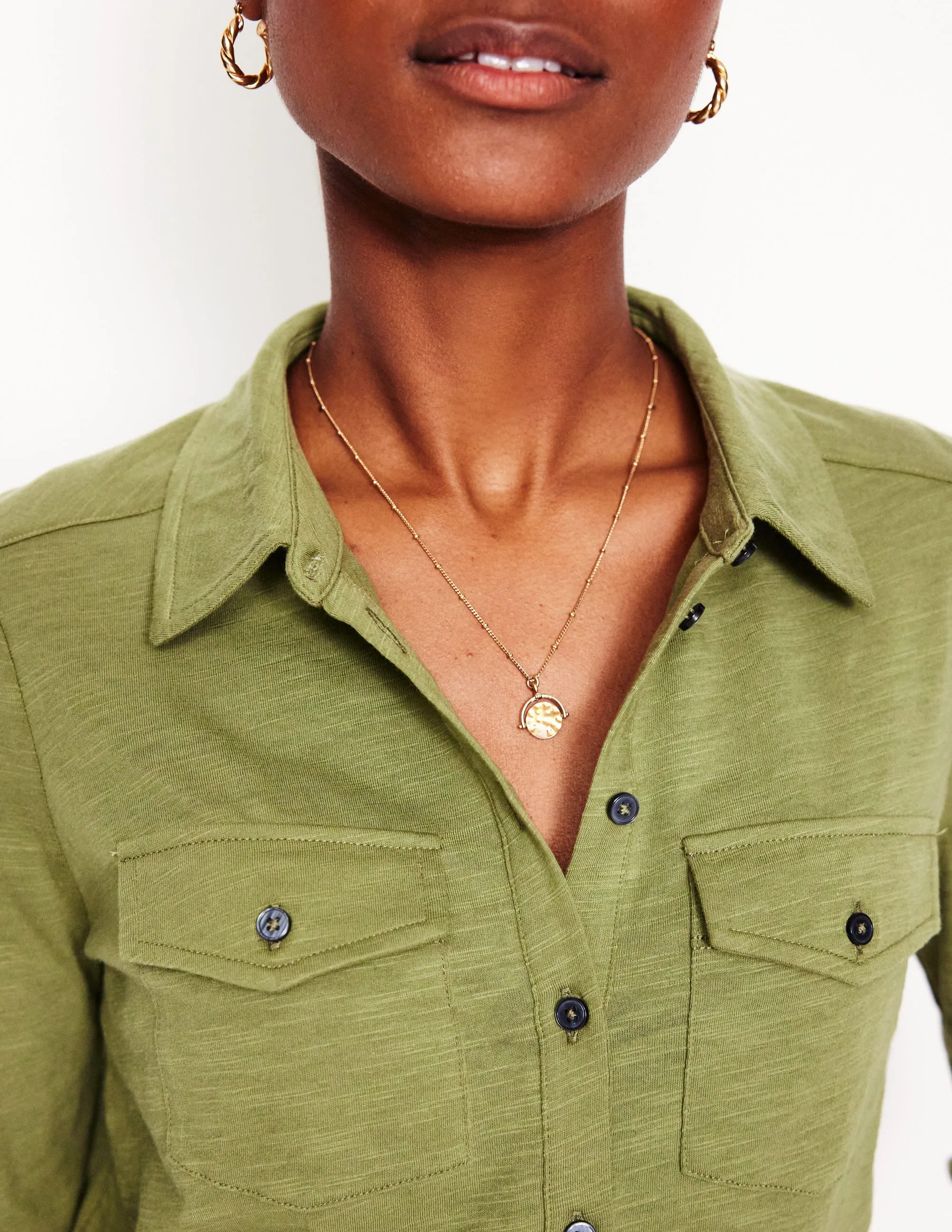 NoSlip Grip Amy Jersey Shirt-Soft Olive