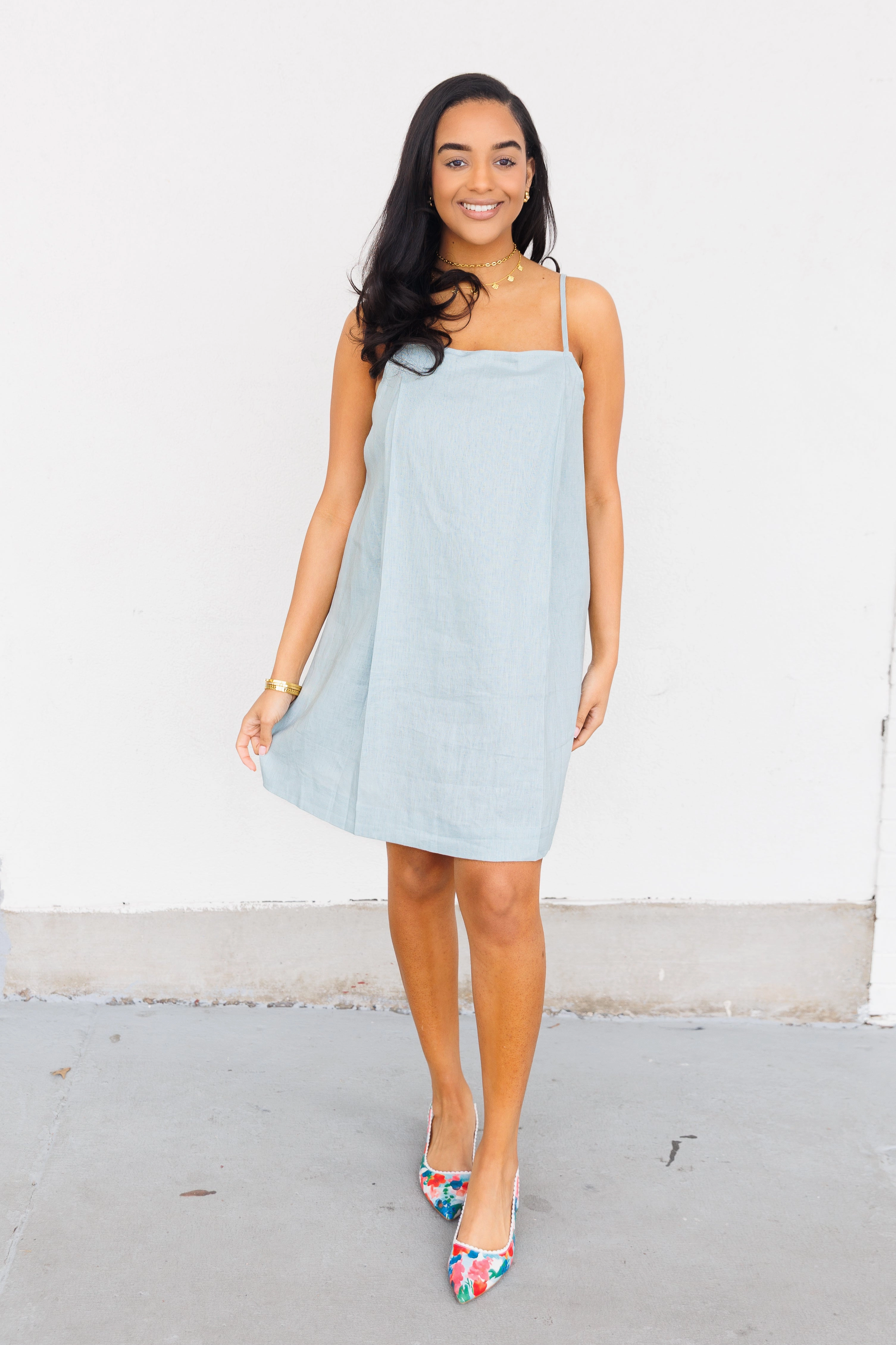 Perfect Style Wear ANDIE LINEN MINI DRESS