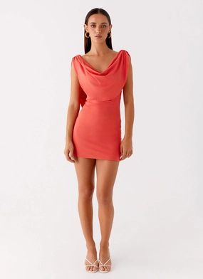 Angeles Mini Dress - Coral