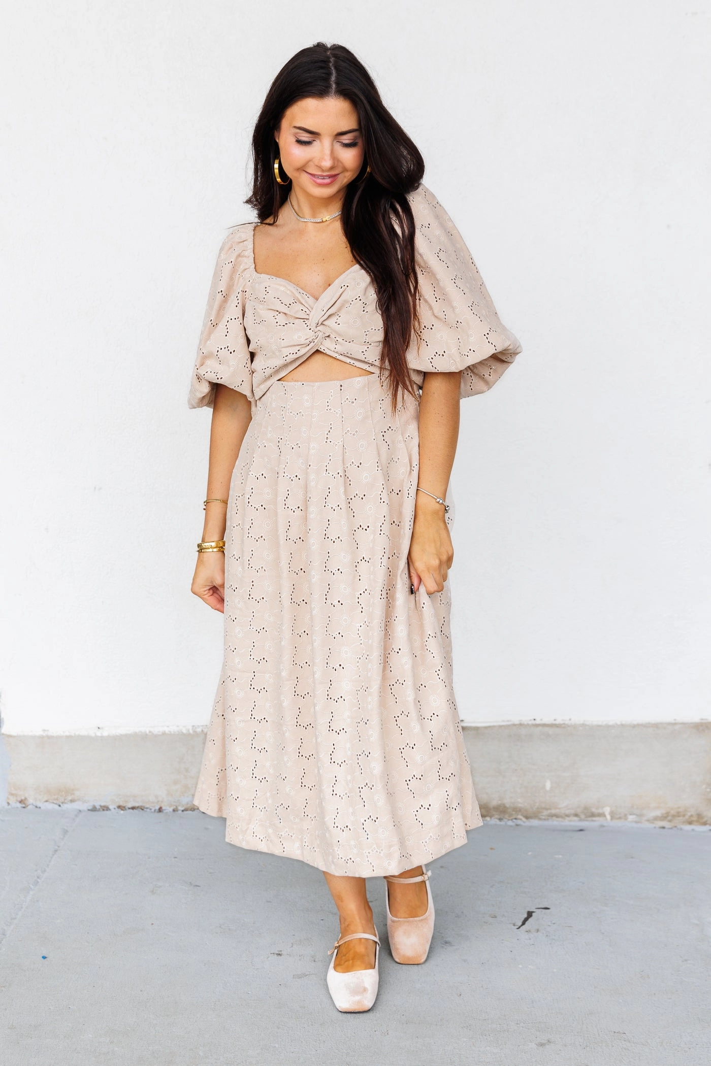 Draped Layer ANNA MIDI DRESS