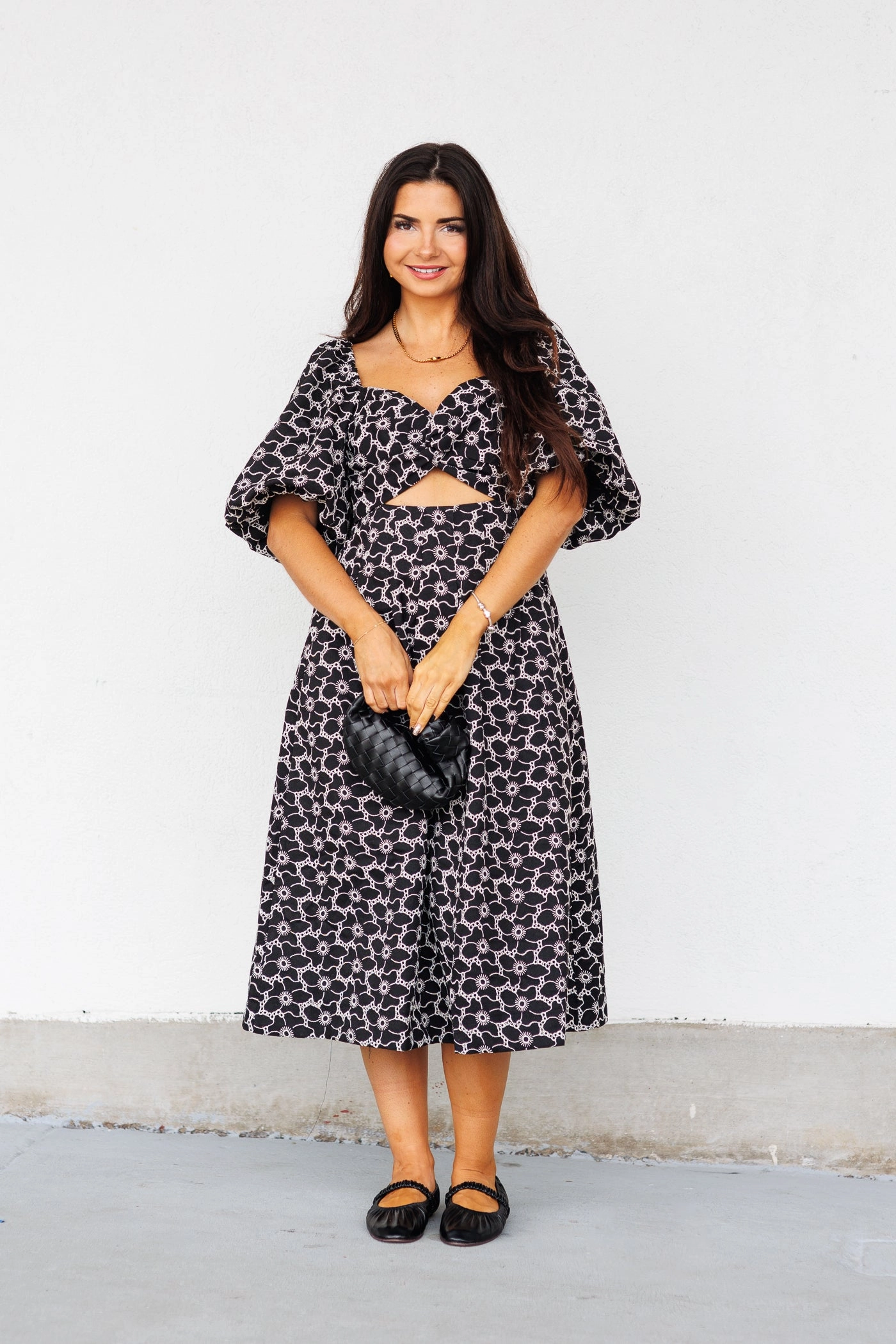 ANNA MIDI DRESS Power Soft Light Sheen