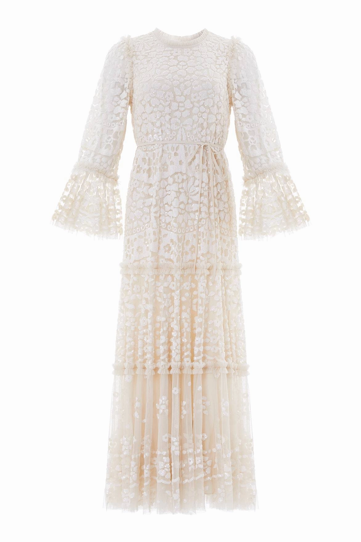 Annie Sequin Tiered Ankle Gown French Vibe