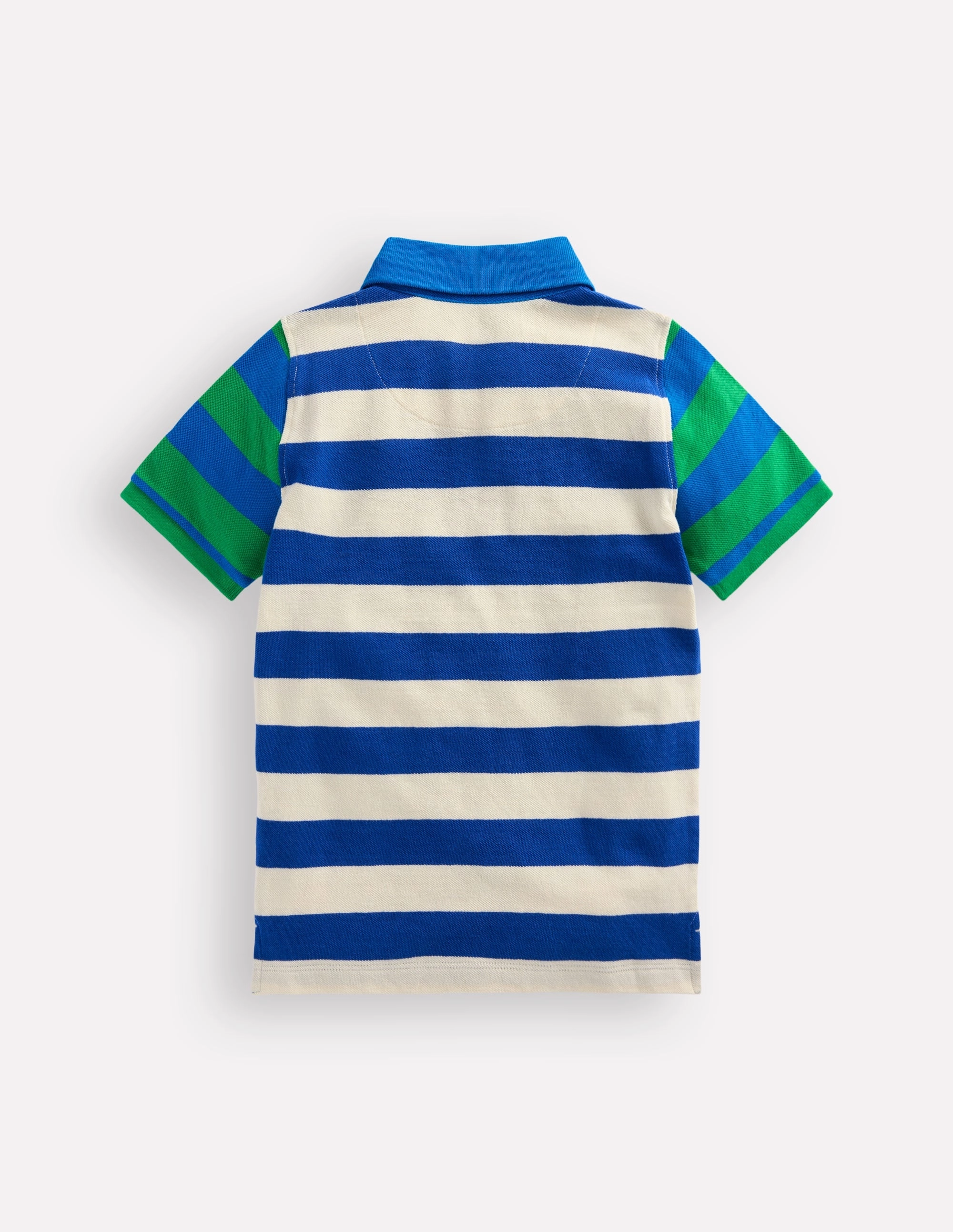 Piqu Polo Shirt-Sapling Green/ Kingfisher Blue Everyday Comfort Sustainable Production Certified