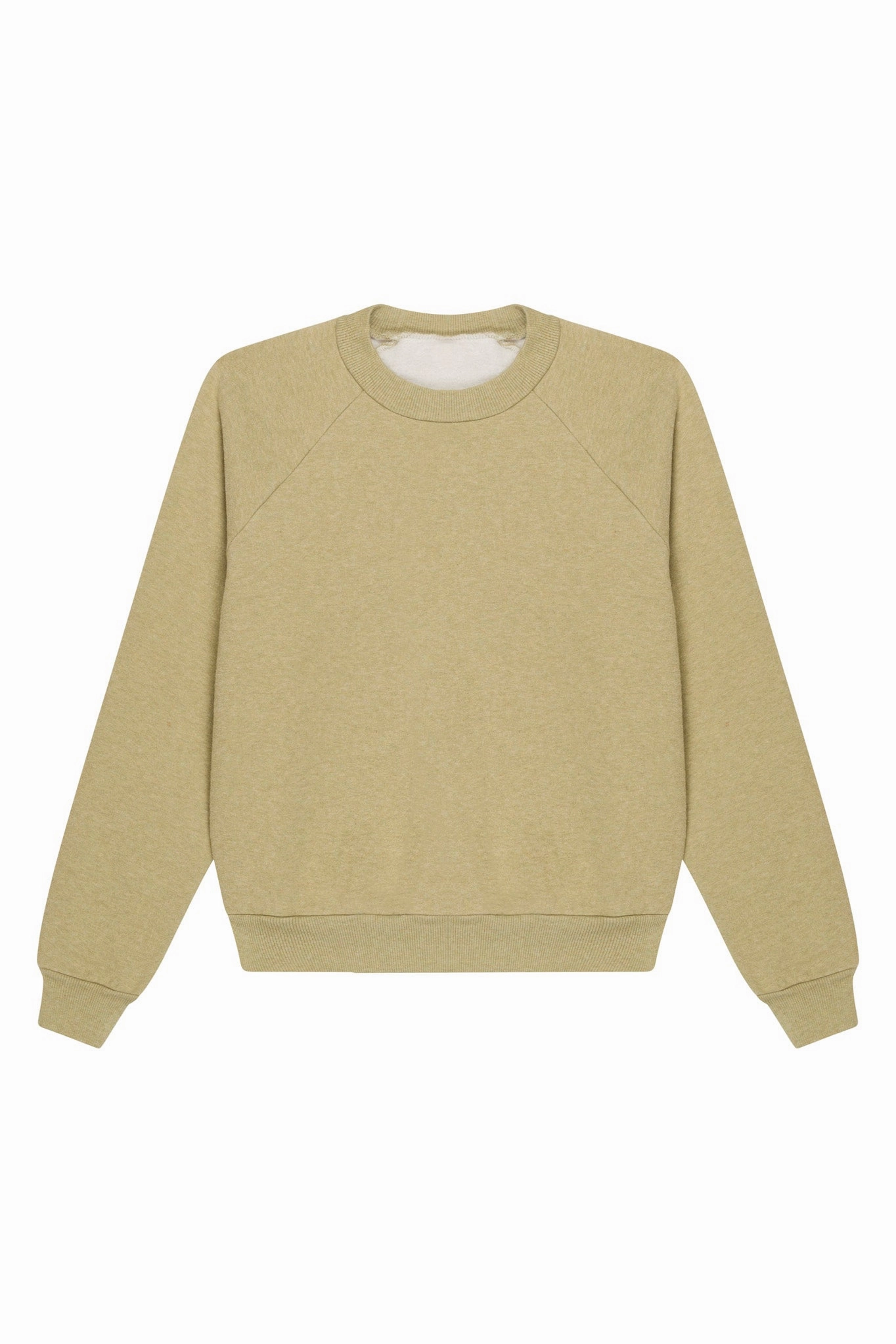Pistachio Melange Shrunken Raglan Sweatshirt NonFadeFinish