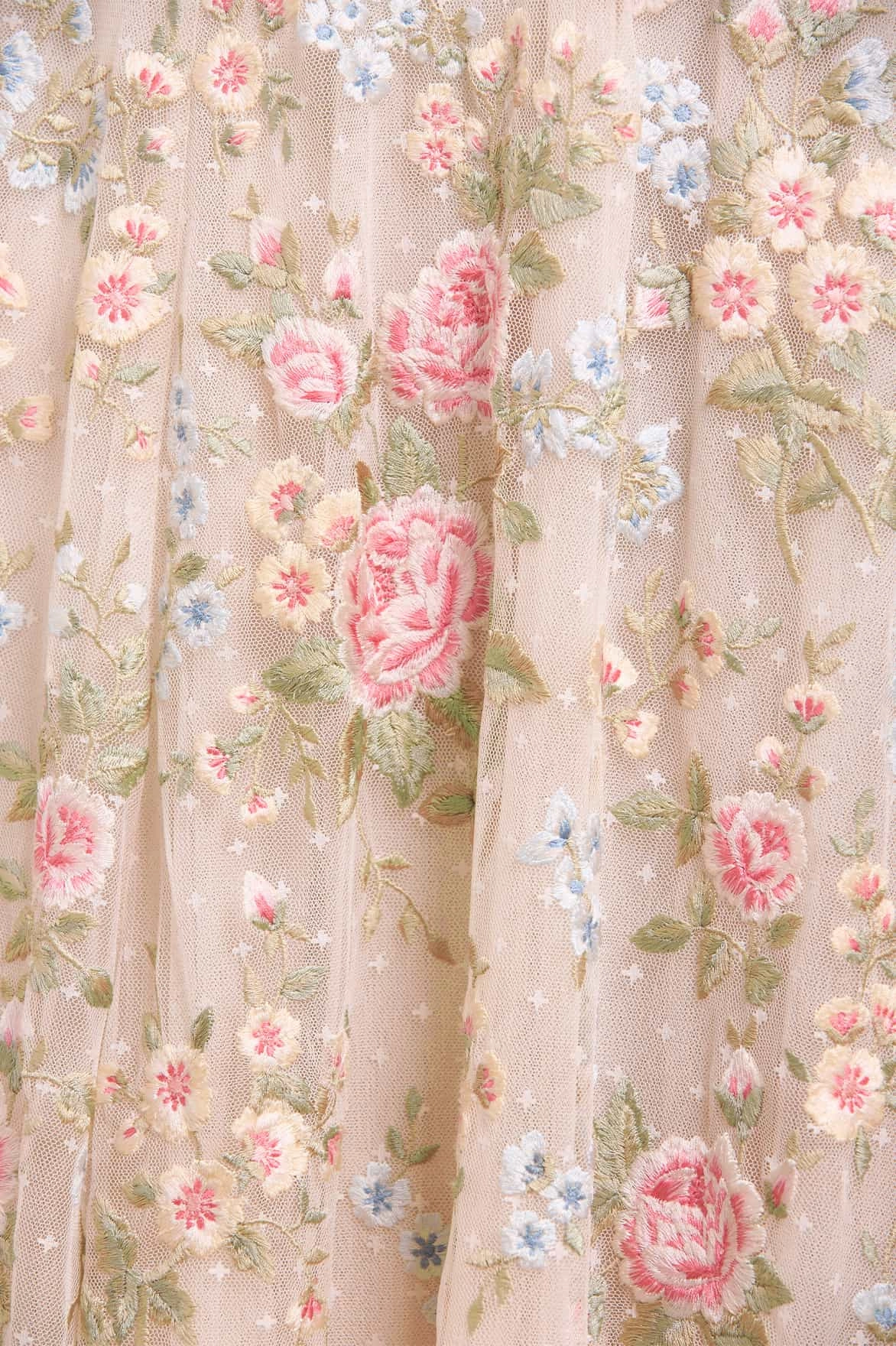 Antoinettes Floral Round Neck Ankle Gown Edge Shape Flattering bodycon dress