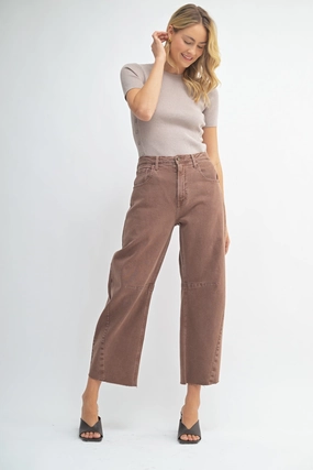 ARIANA ESPRESSO BARREL JEANS Easywear Style