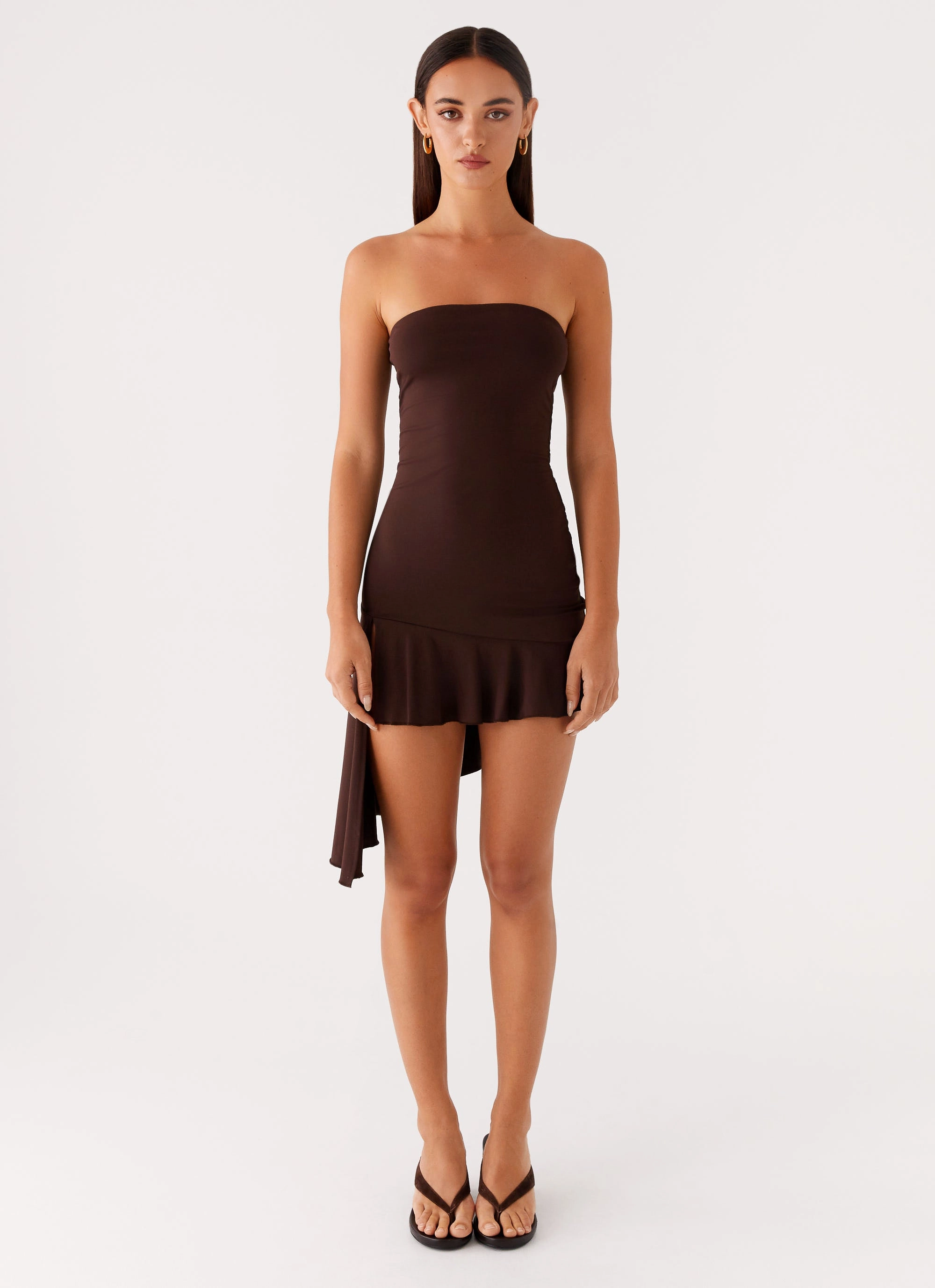 Arianne Mini Dress - Chocolate