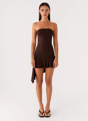 Arianne Mini Dress - Chocolate