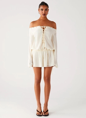 Astaria Mini Dress - Ivory