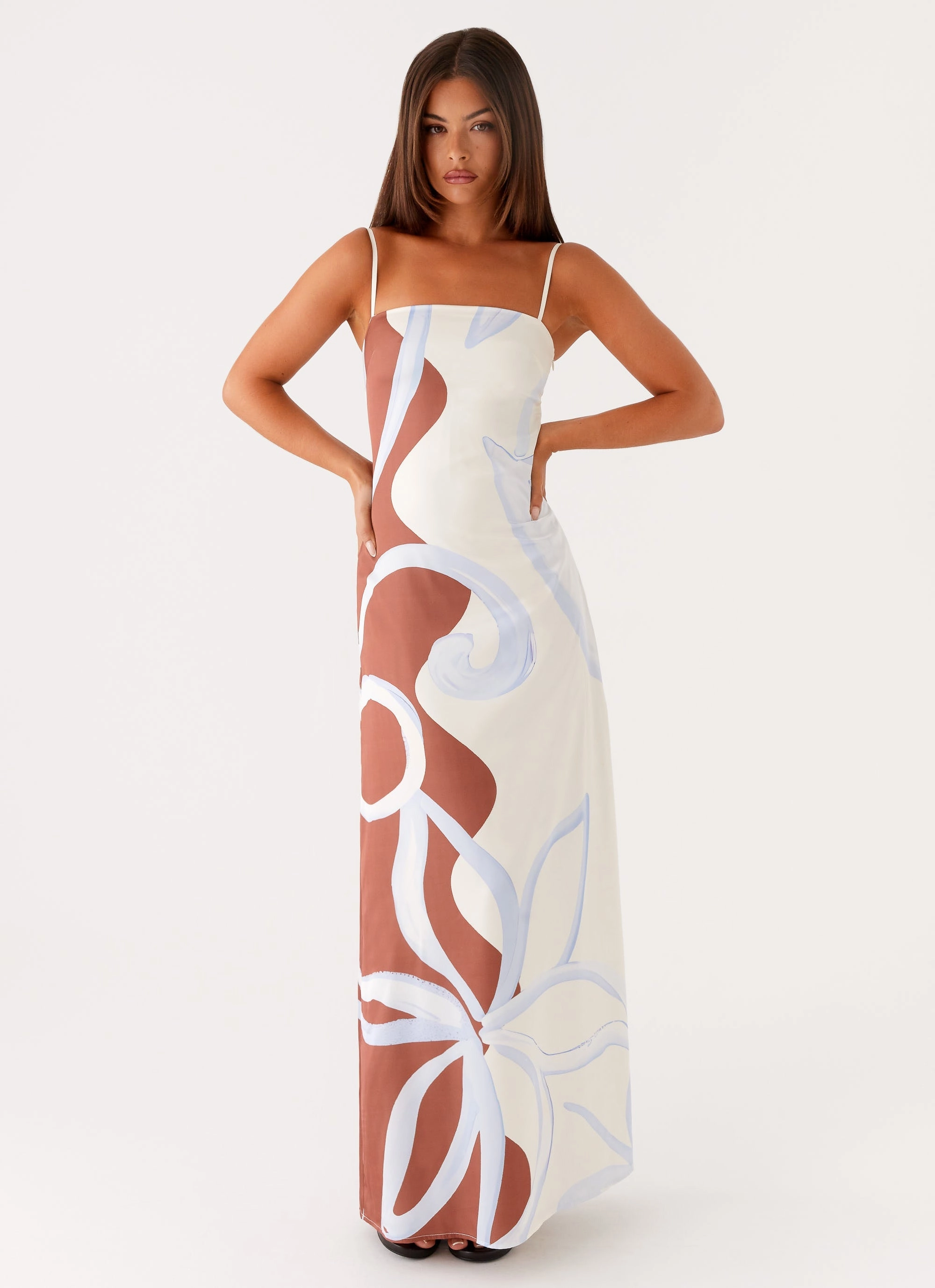 Aster Bloom Maxi Dress - Bloom Wave Print