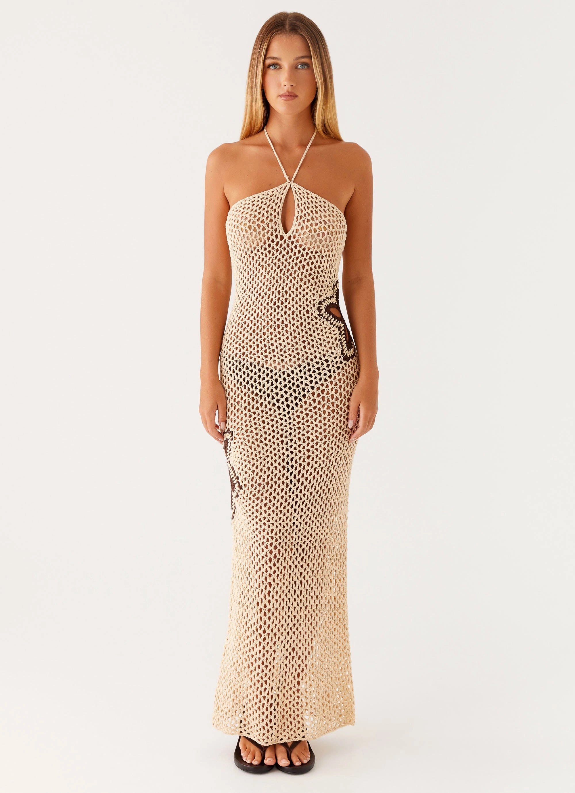 Aster Crochet Maxi Dress - Pastel Yellow