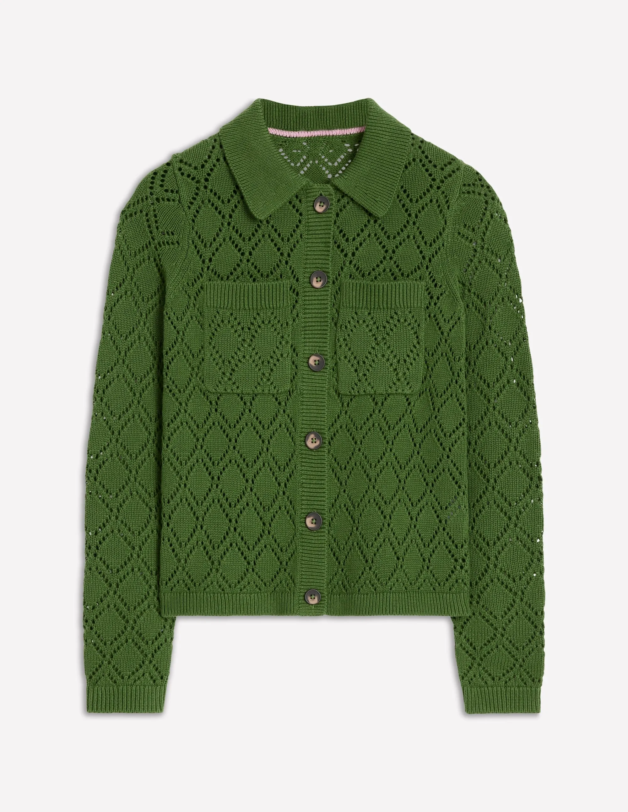 Astrid Knitted Shirt-Promenade Green HighElastic Recovery