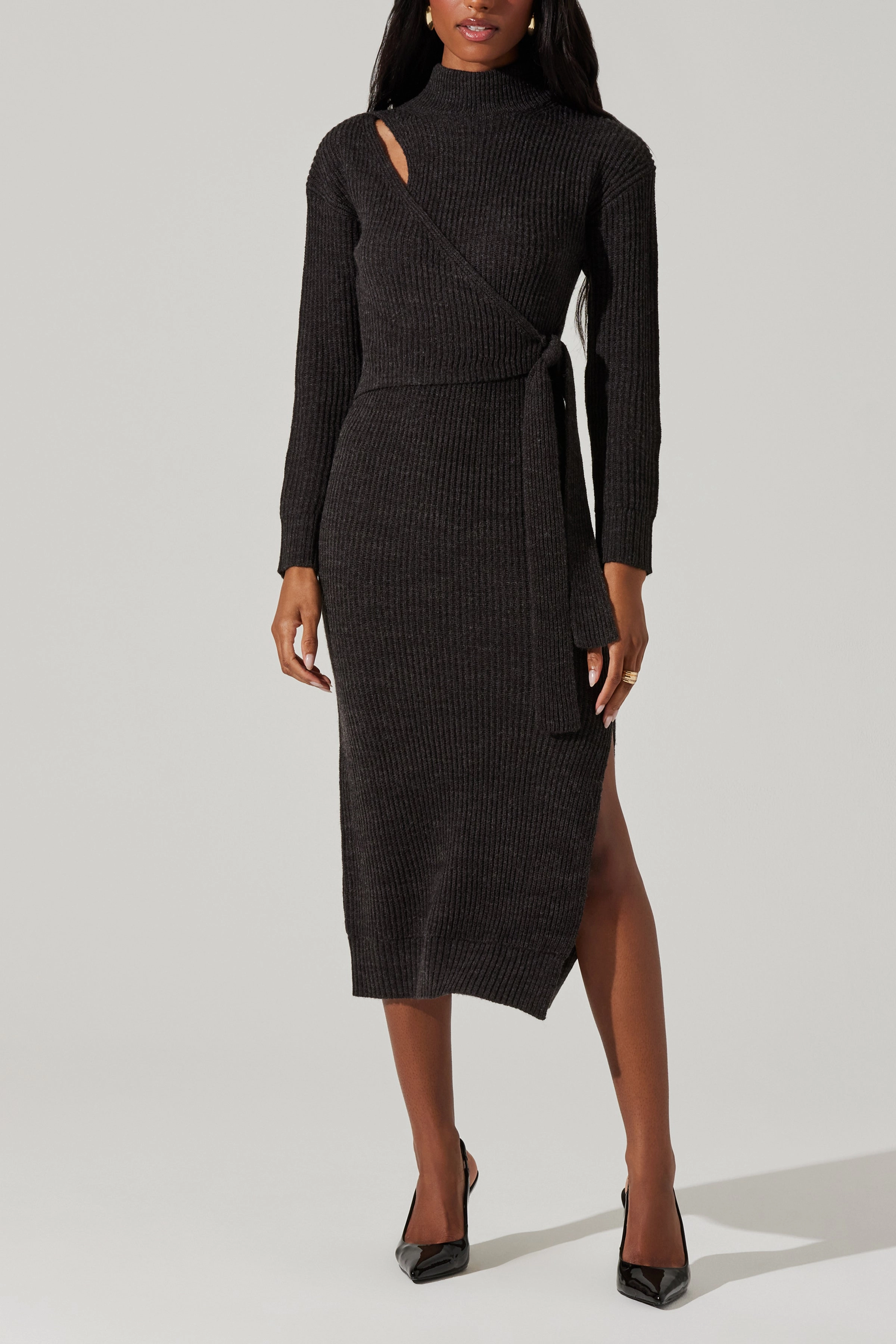 Audree Dress Charcoal City Essential Everyday Movement