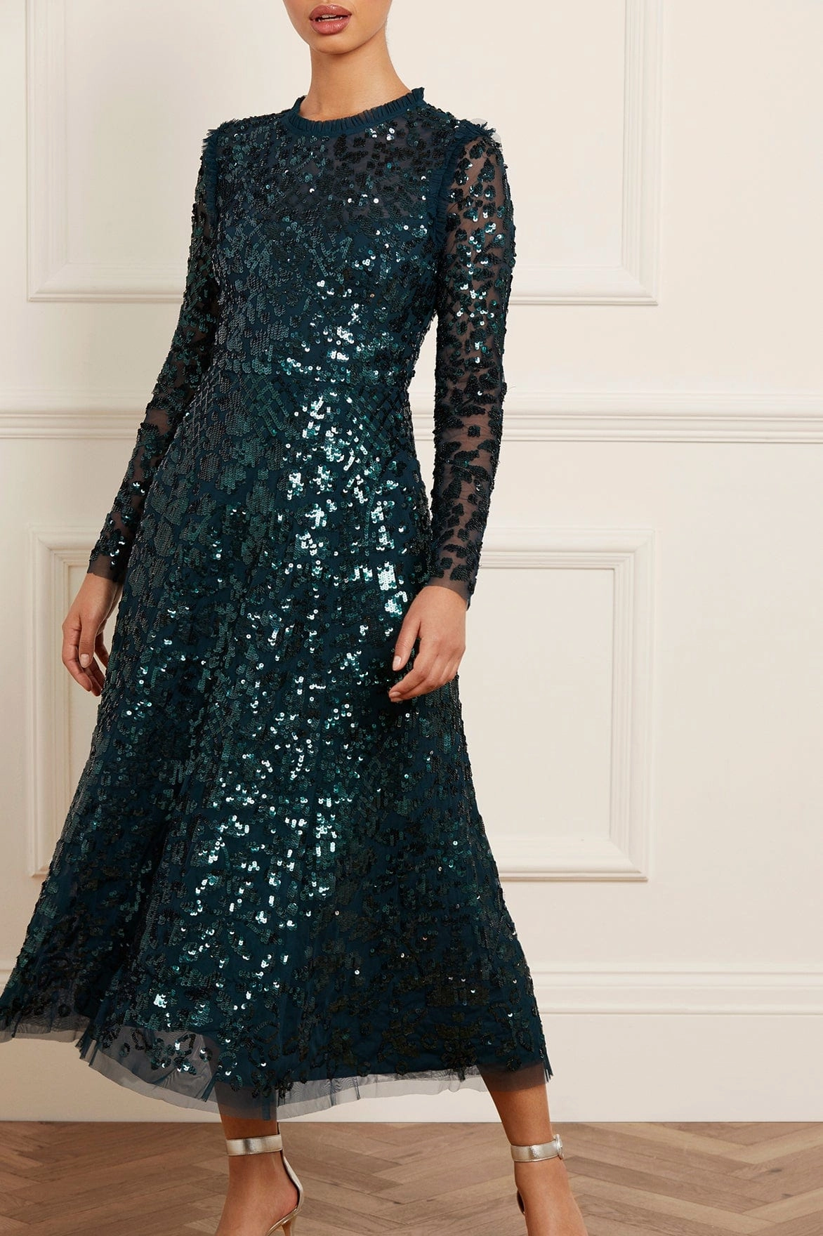 Aurelia Long Sleeve Ballerina Dress Sophisticated Layers Professional Look