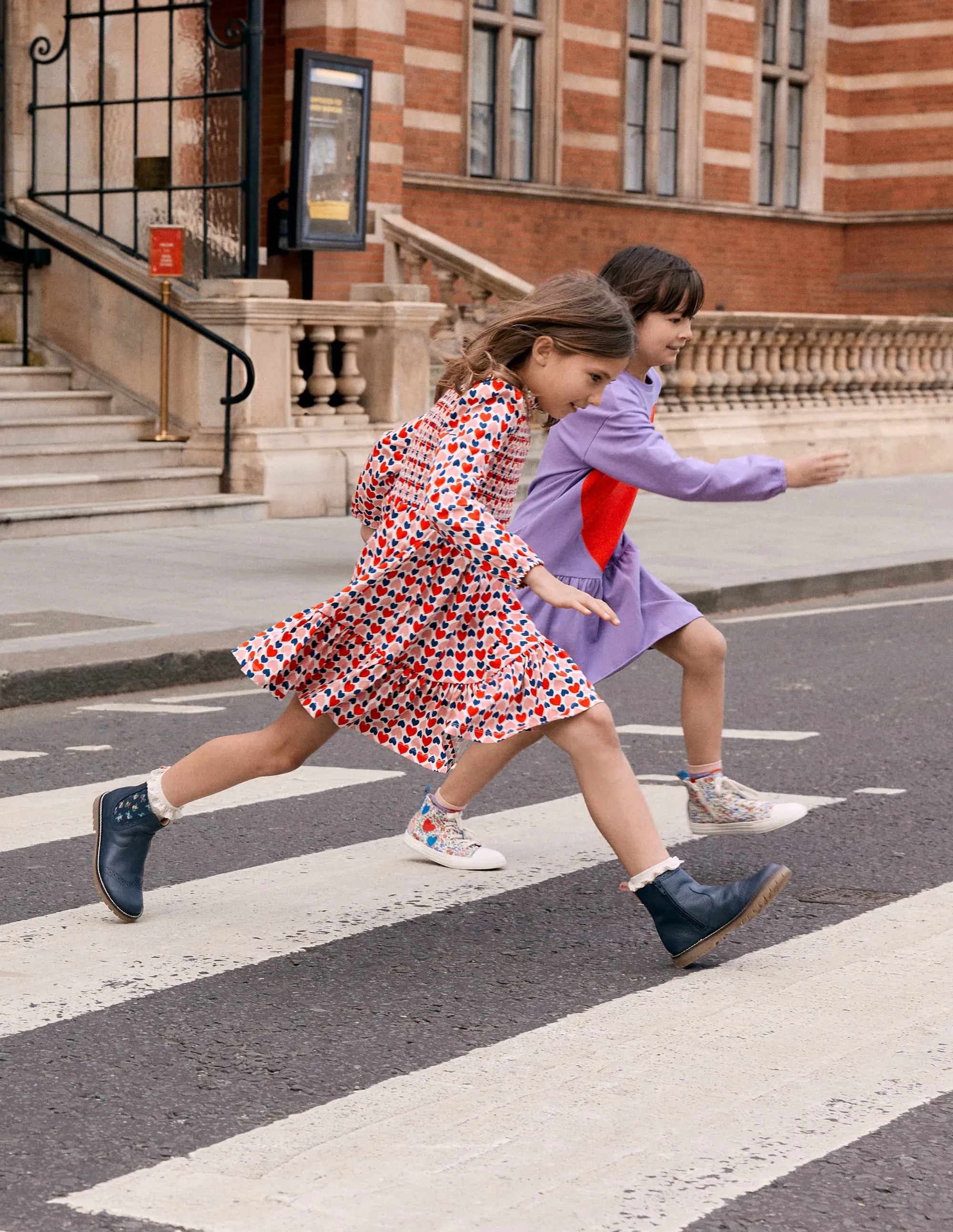 Aurora Long Sleeve Dress-Poppy Red Geo Heart Trend Glow Flattering Fit Wear