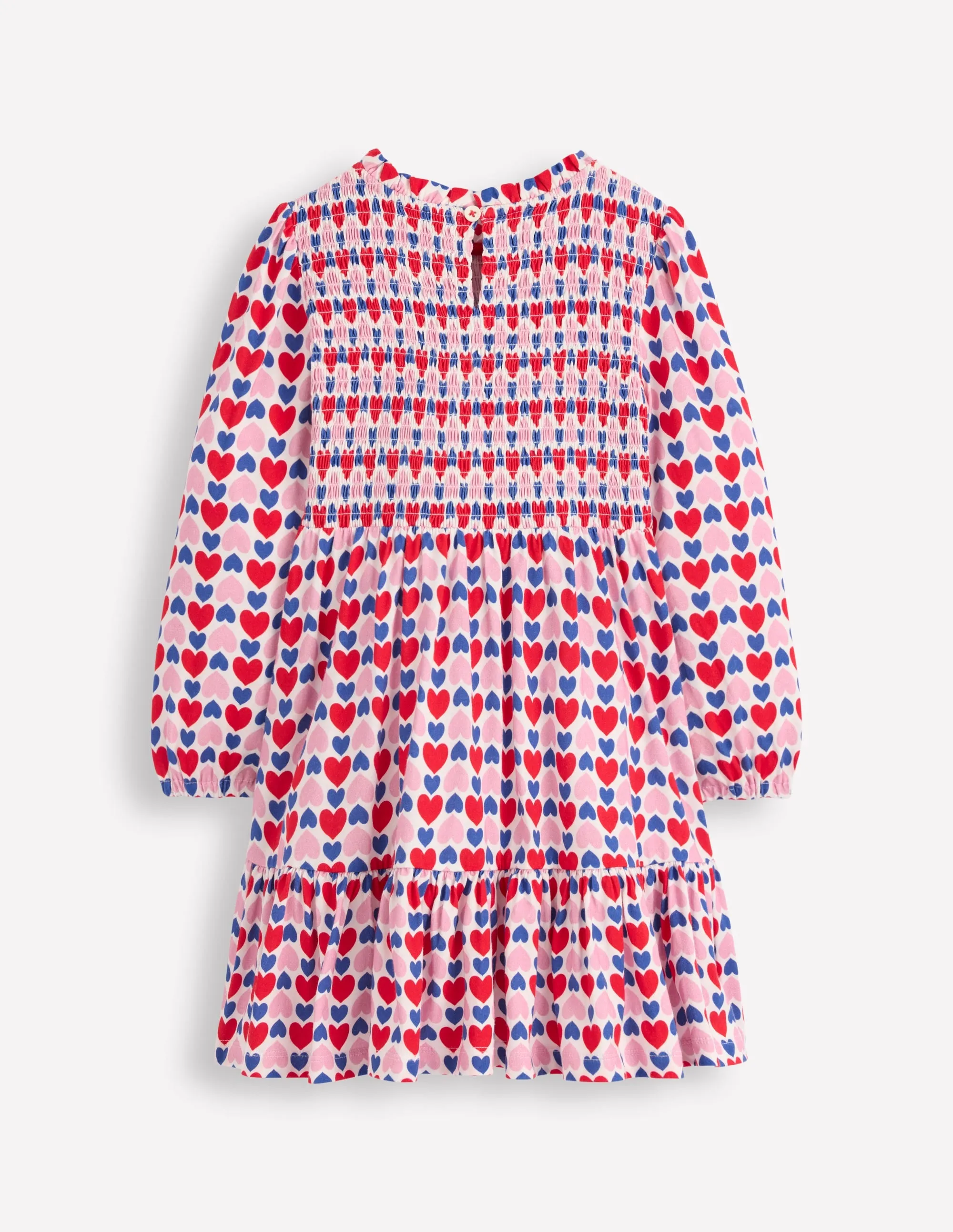 Aurora Long Sleeve Dress-Poppy Red Geo Heart Chic Everyday Wear