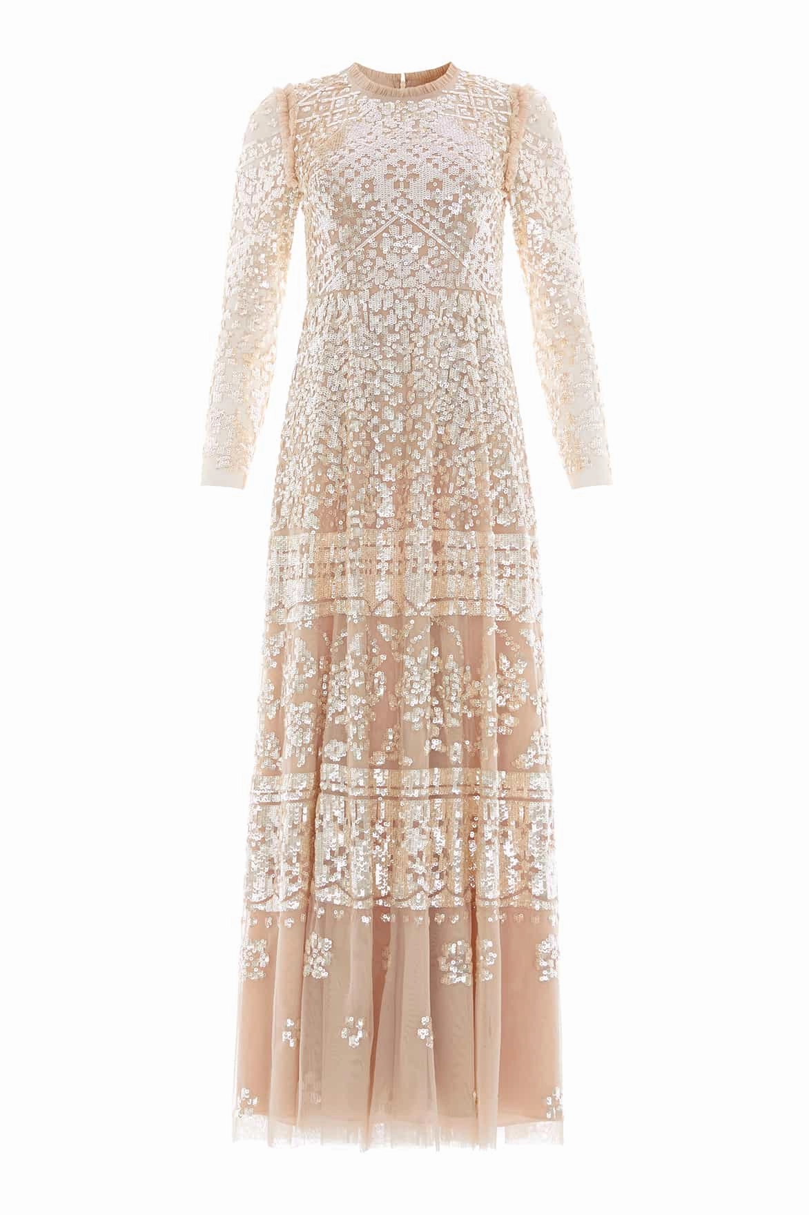 Aurora Gown Sleek Cut Pleated-Texture