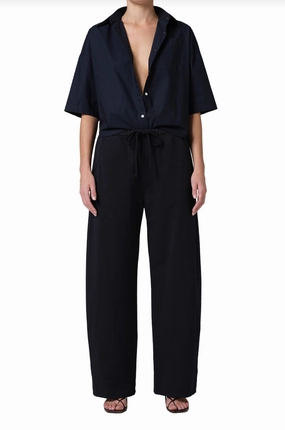 Aurora Pull-On Pant in True Navy Form Fit Comfort Breathable layers