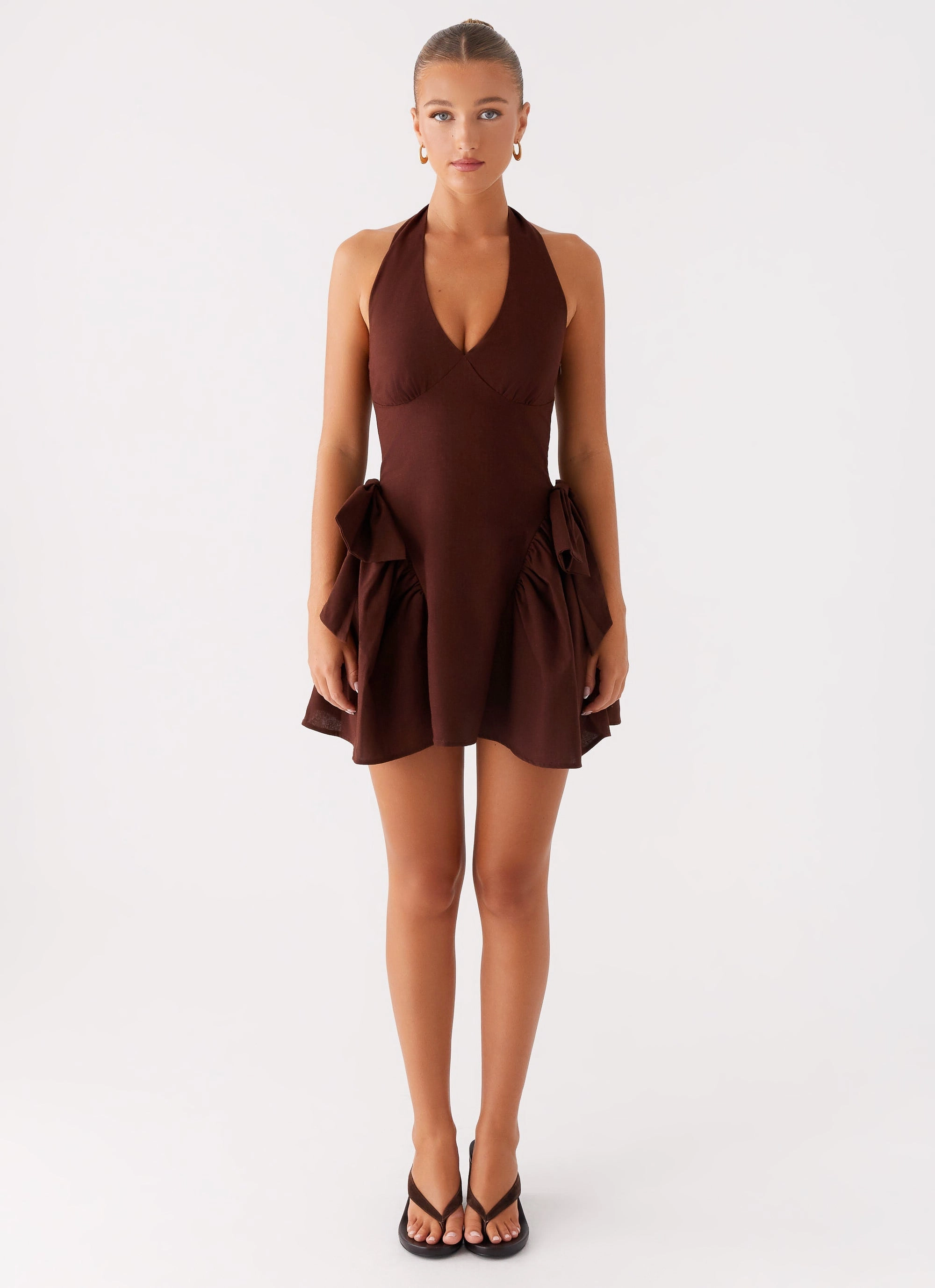 Avalo Mini Dress - Chocolate