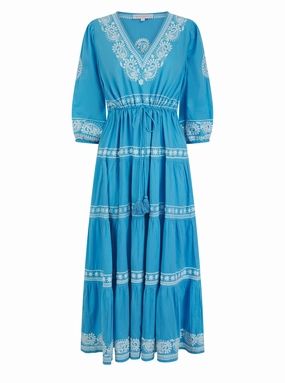 Azul Kaftan Cornflower Evening Vibe Pose Sweet