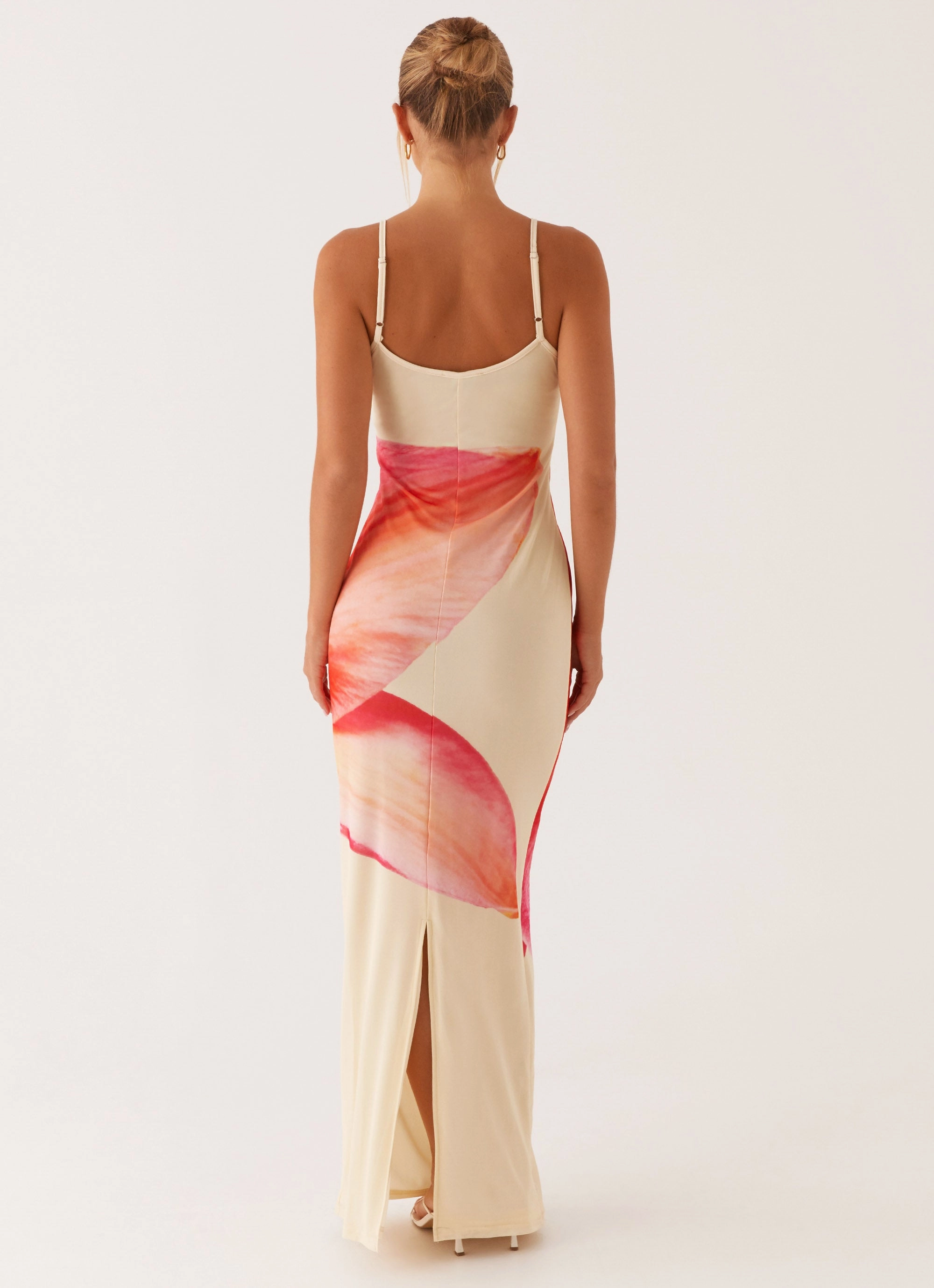 Bad News Mesh Maxi Dress - Yellow Floral