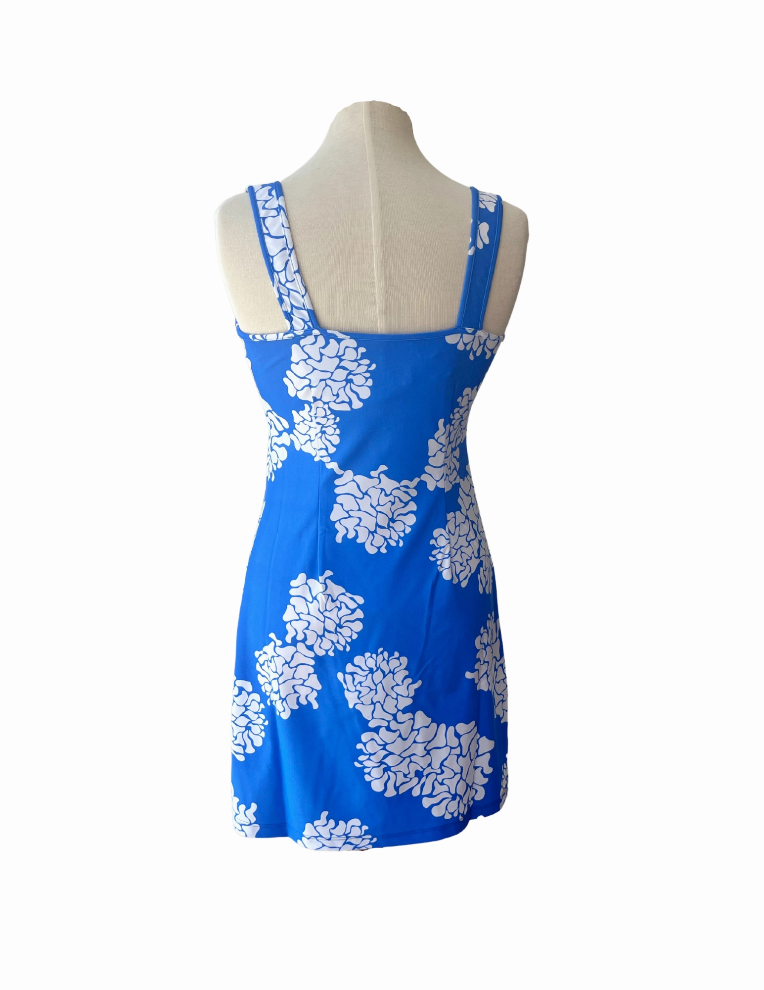 Minimal Details Bali Tank Dress Geranium/White